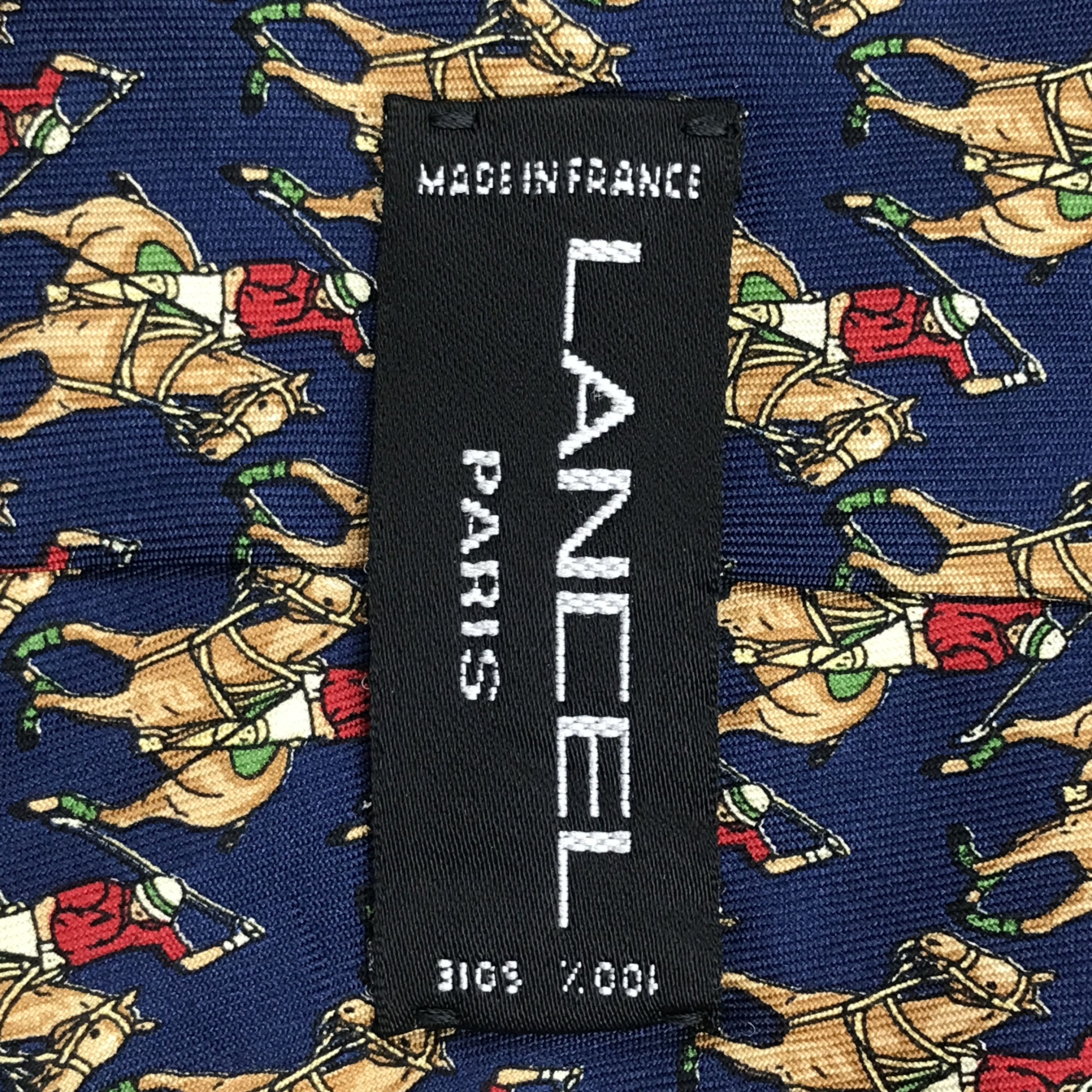 Designer × Lancel × Vintage LC302 Vintage Lancel Necktie Pure Silk Size ONE SIZE - 8 Thumbnail