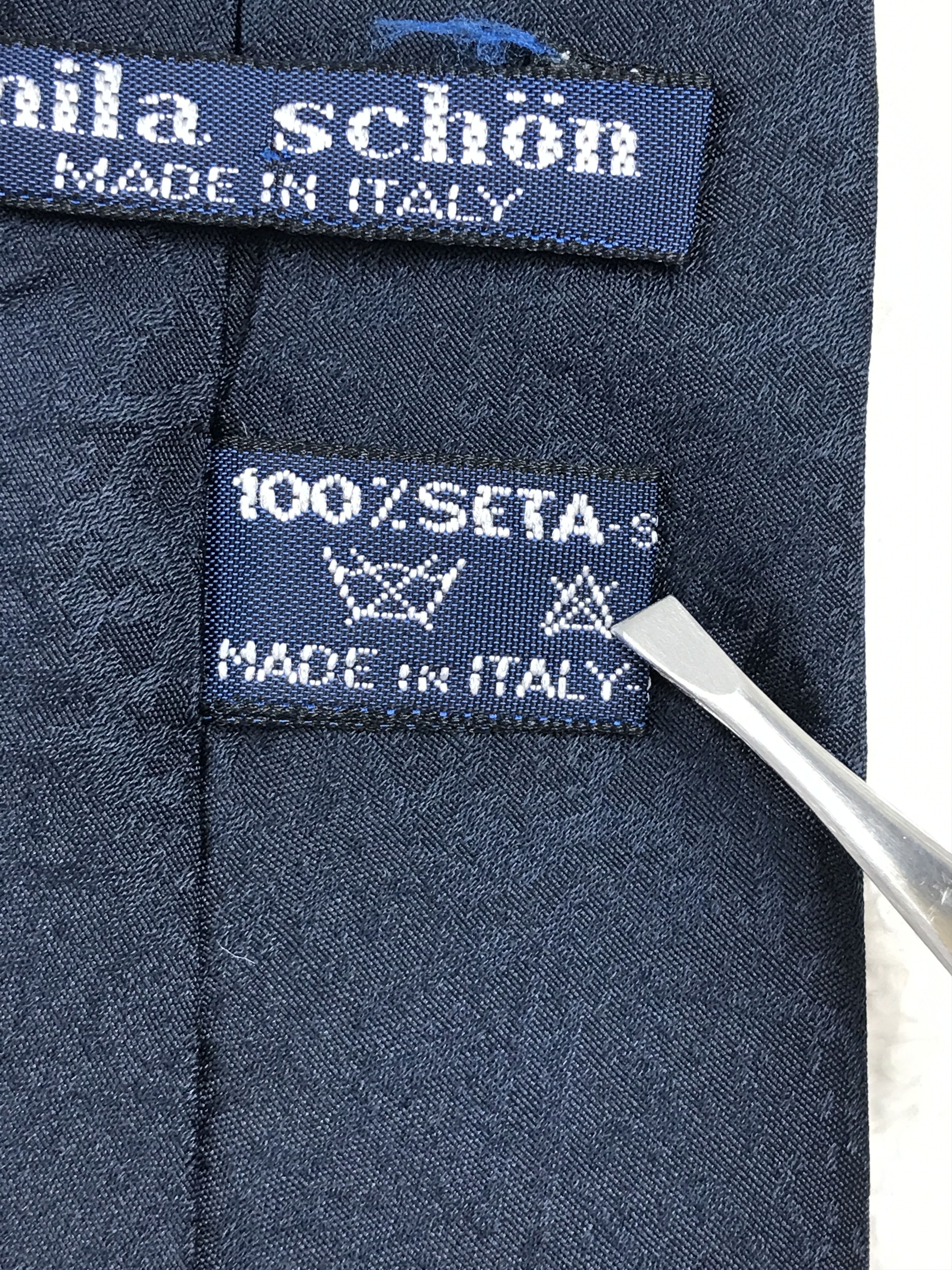 MS302 Vintage Mila Schon Necktie Pure Silk