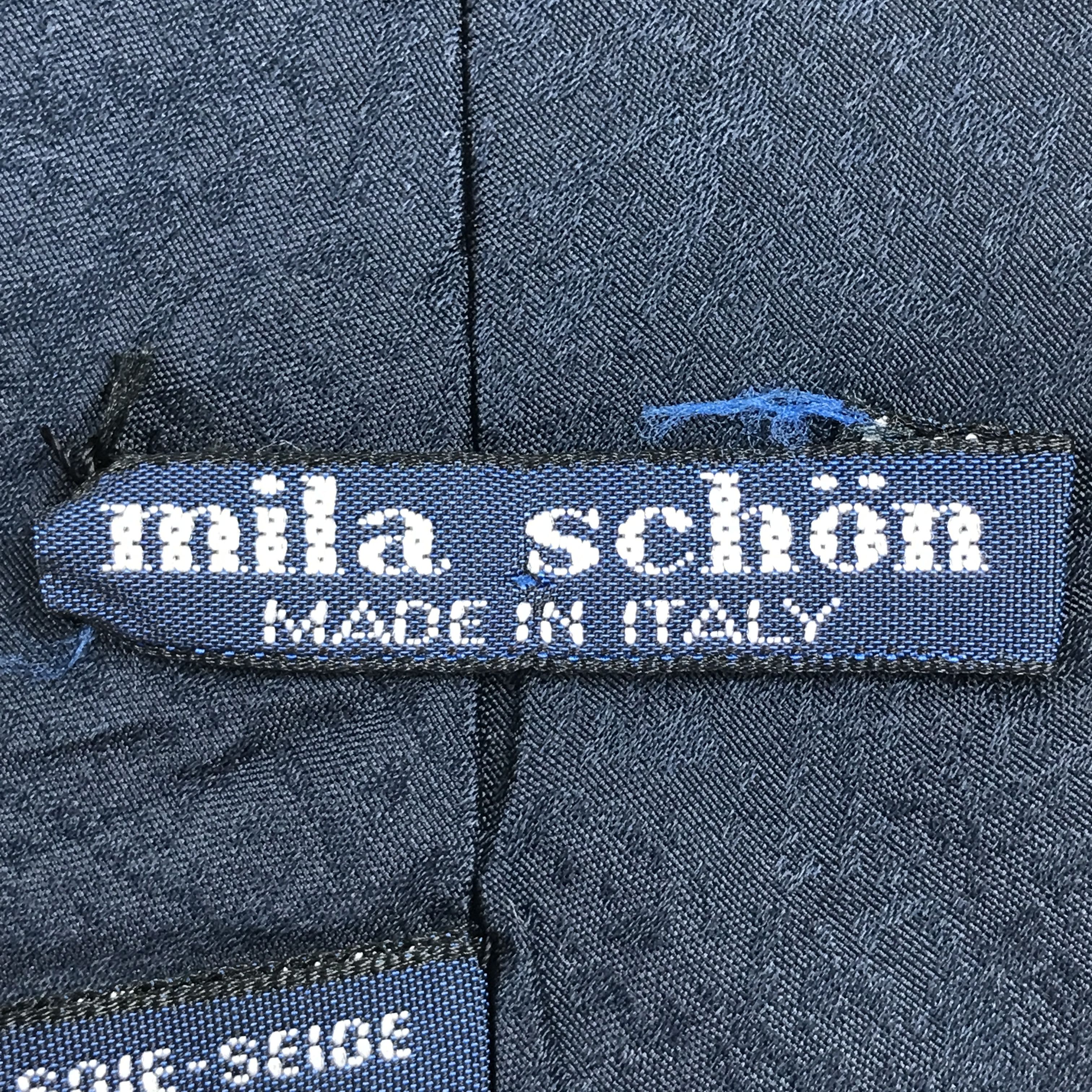 MS302 Vintage Mila Schon Necktie Pure Silk