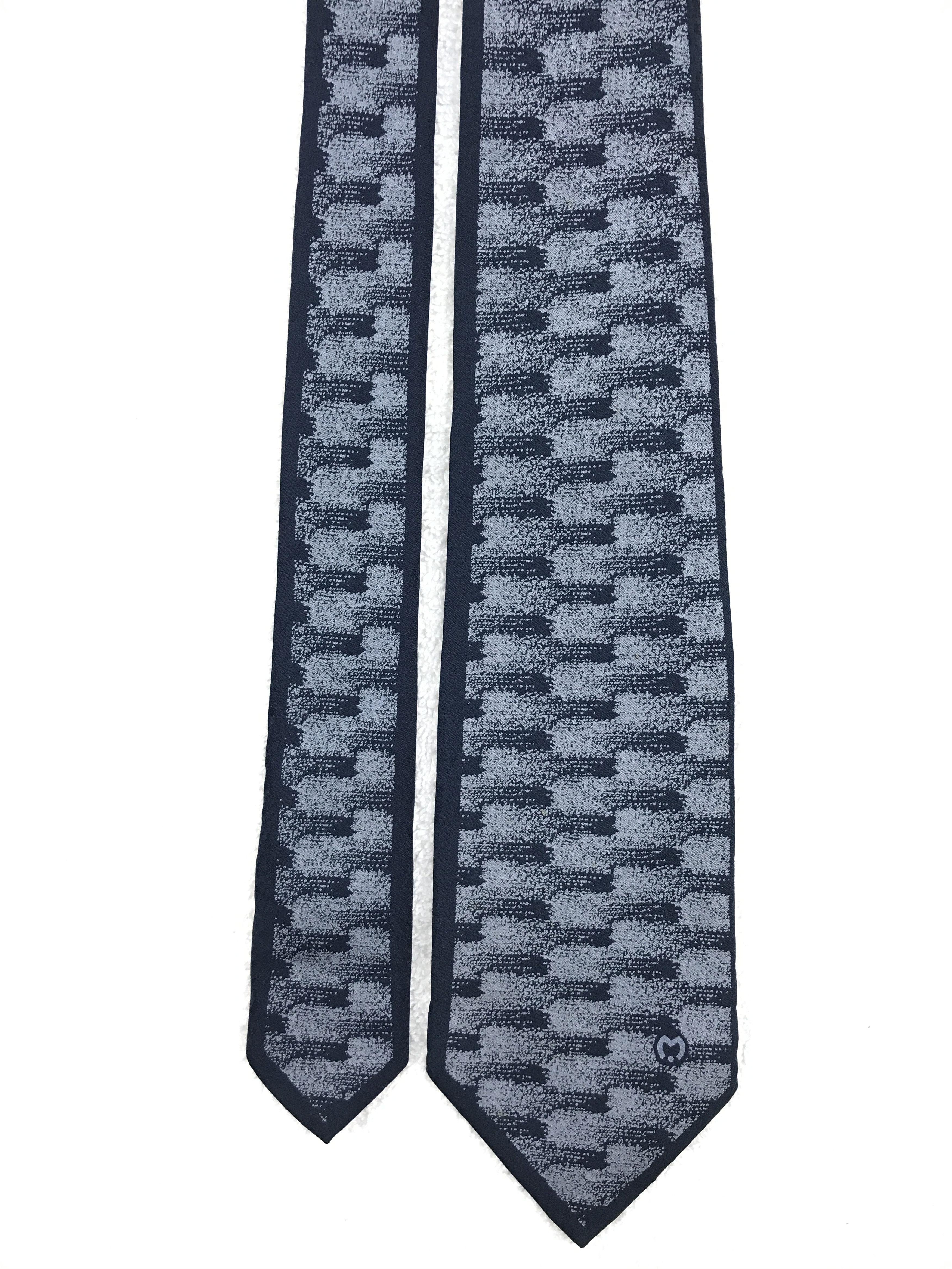 MS302 Vintage Mila Schon Necktie Pure Silk