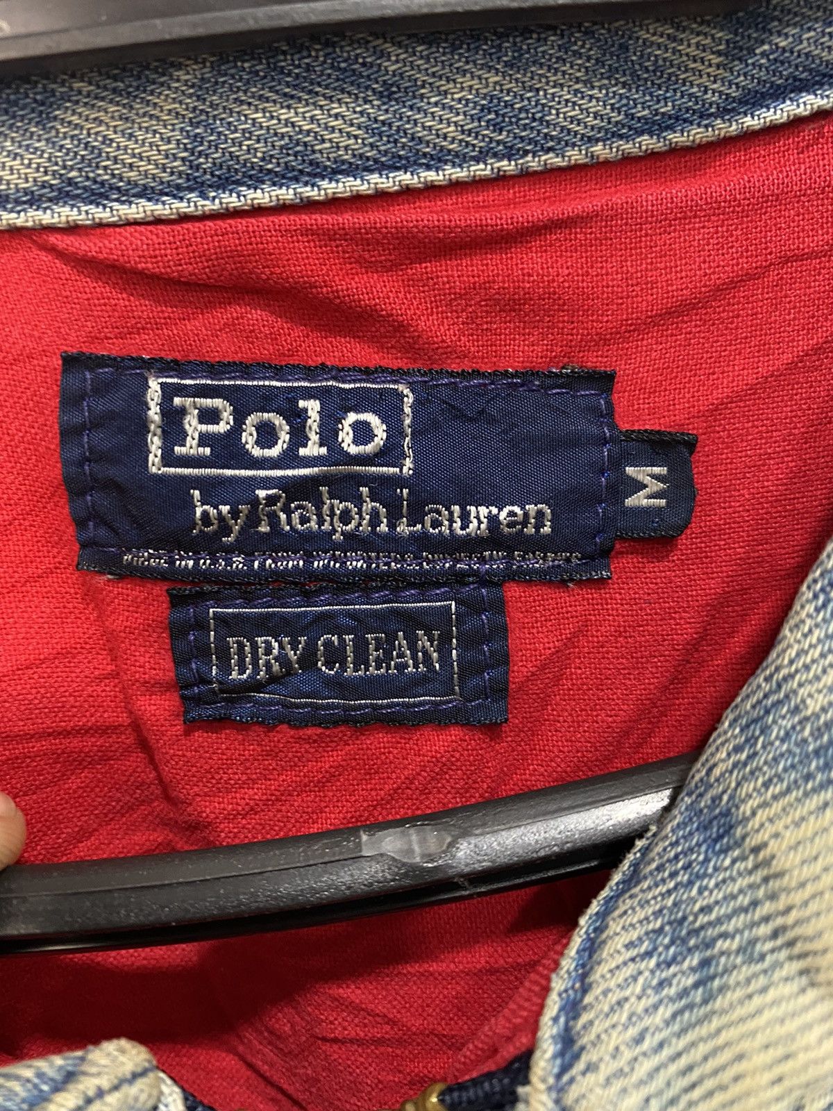 Polo Ralph Lauren × Ralph Lauren × Ralph Lauren Sport VINTAGE POLO RALPH LAUREN DENIM DISTRESS JACKET Size US M / EU 48-50 / 2 - 4 Thumbnail