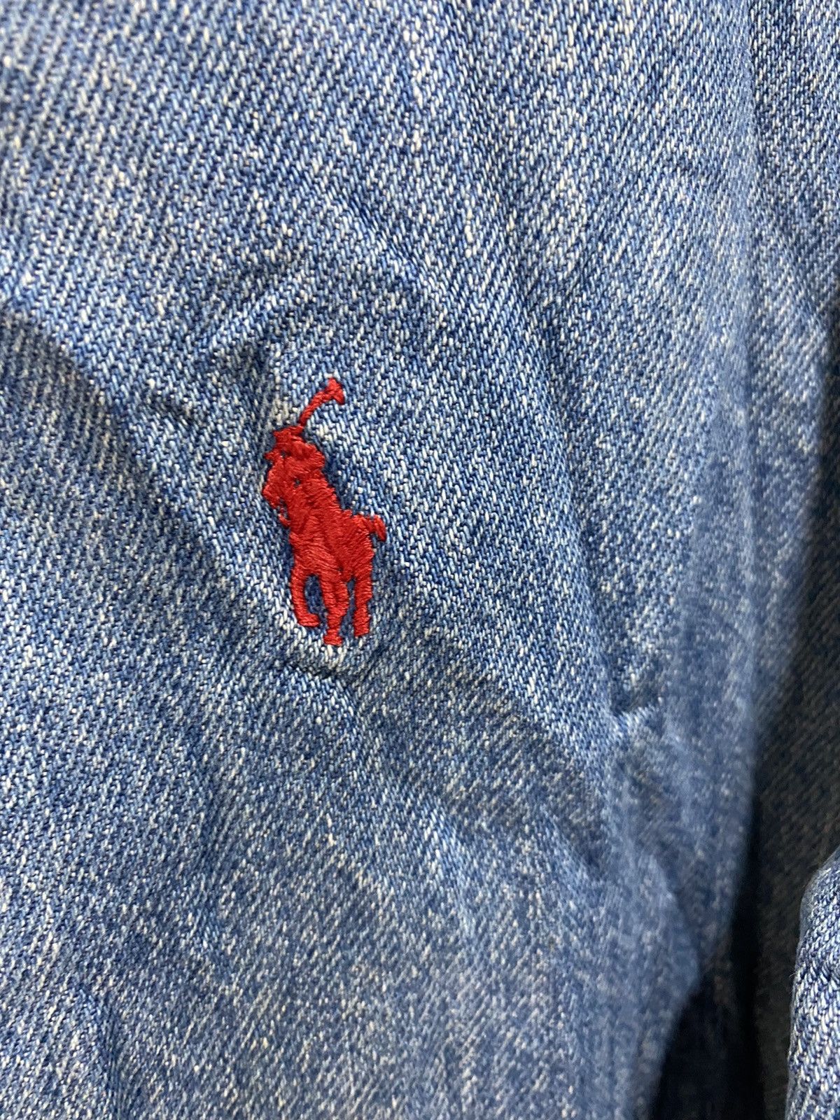 Polo Ralph Lauren × Ralph Lauren × Ralph Lauren Sport VINTAGE POLO RALPH LAUREN DENIM DISTRESS JACKET Size US M / EU 48-50 / 2 - 5 Thumbnail
