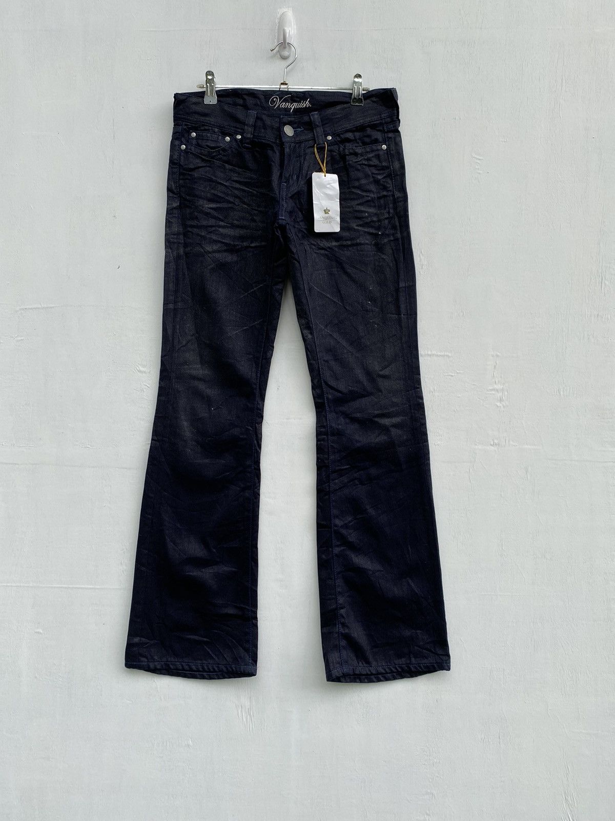 Japanese Brand × Junya Watanabe × Vanquish VANQUISH GOLD FLARE CADUAL PANTS Size US 31 - 1 Thumbnail