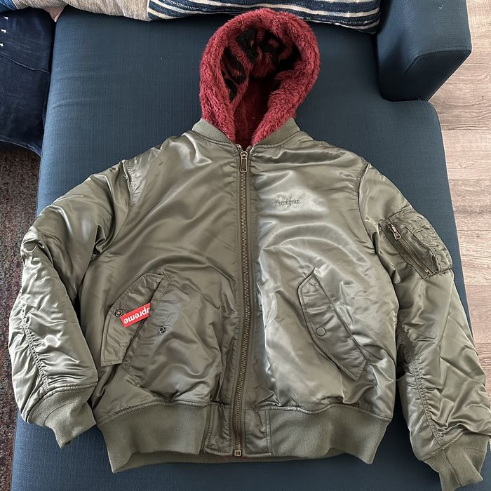 Supreme Faux Fur Reversible MA-1 Jacket | Grailed