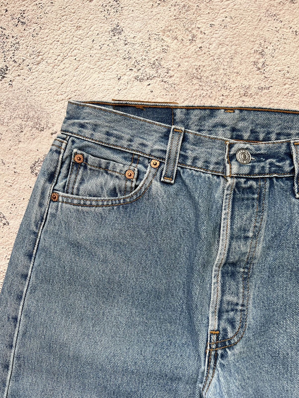 Levi's × Vintage 🇺🇸Vintage 90s Levi’s 501 Washed Blue Denim Jeans Size US 30 / EU 46 - 8 Thumbnail