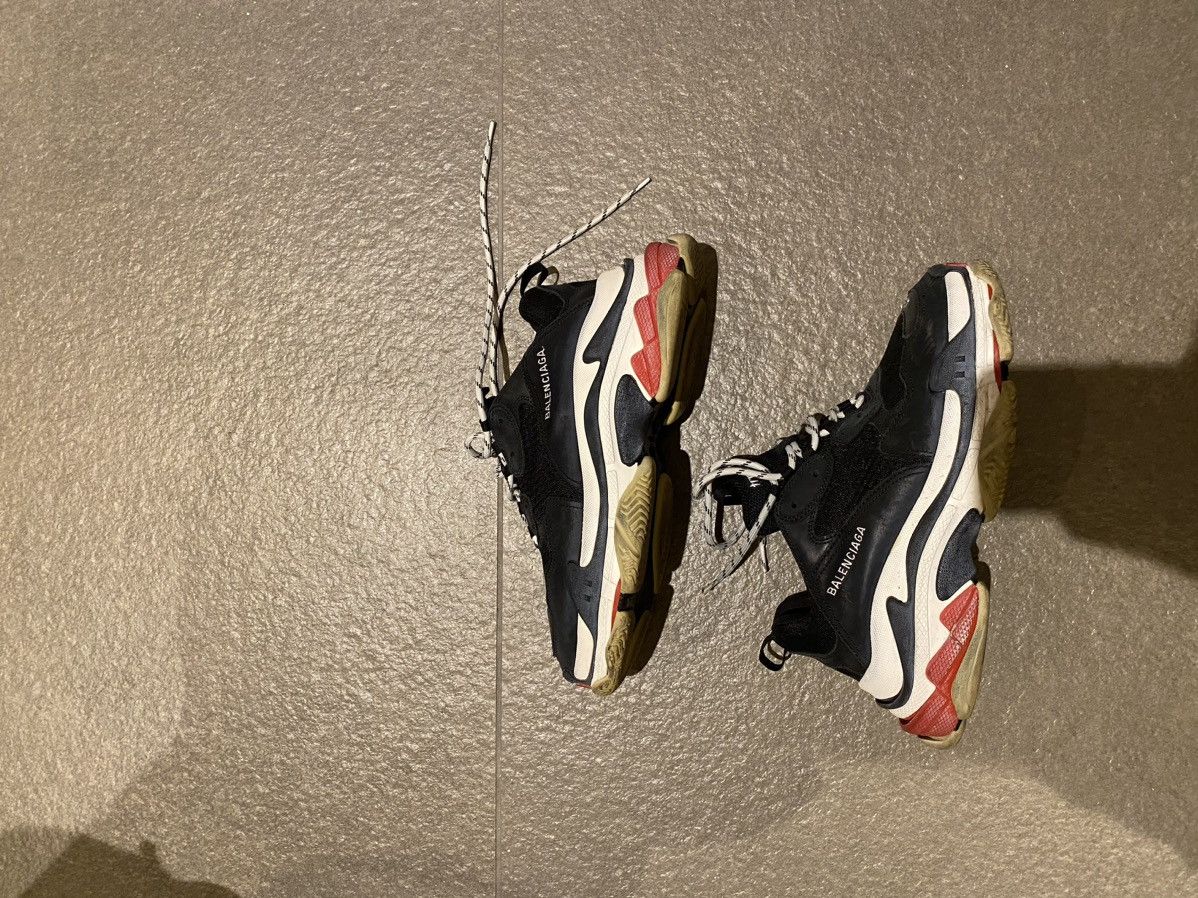 Balenciaga Balenciaga Triple S DIY Black Red White Grailed