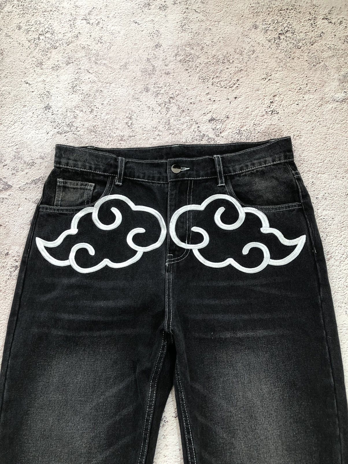 Y2K AKATSUKI / Naruto printed jeans denim pants