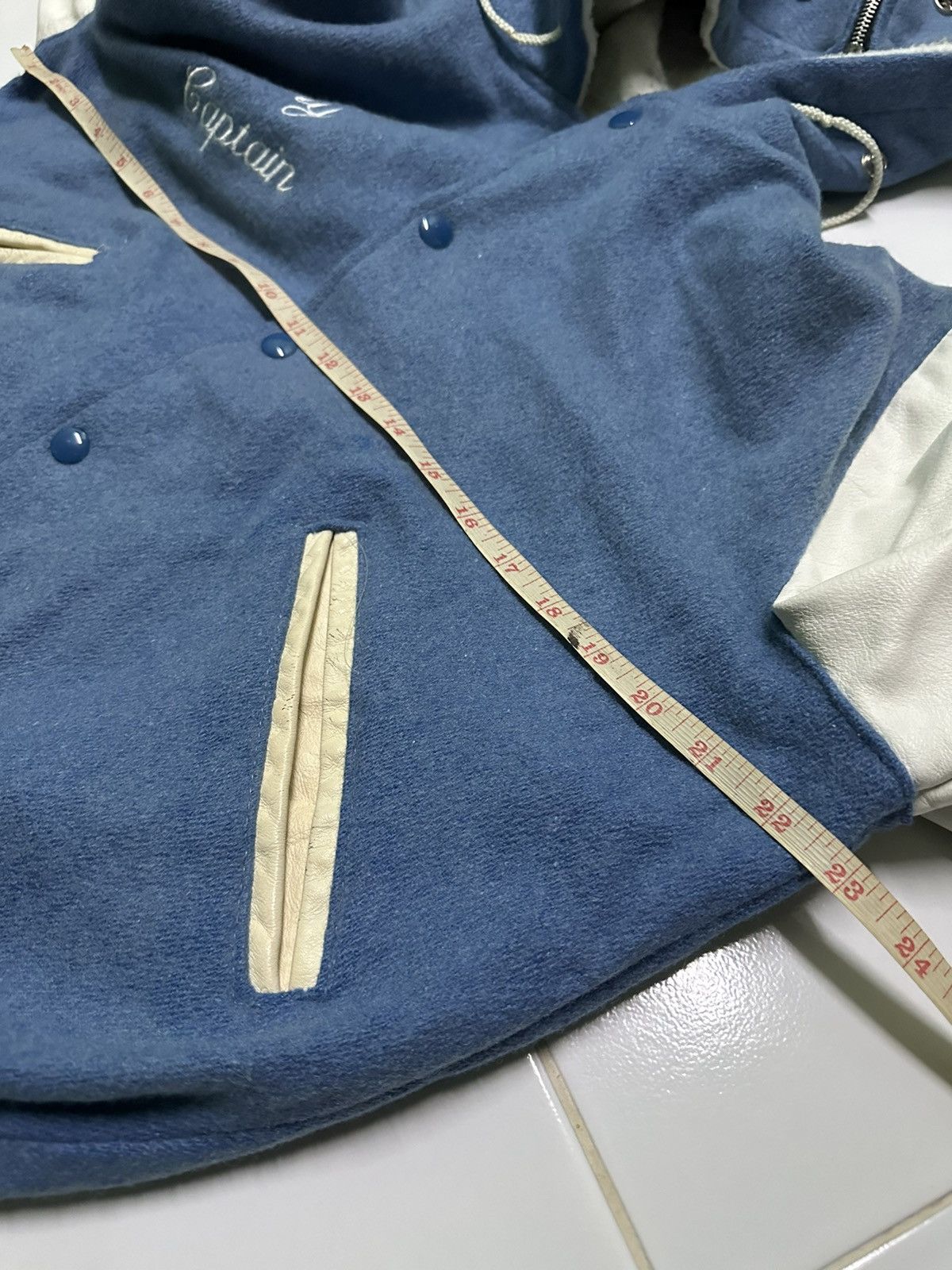 Vintage Vintage 70s Delong varsity jacket leather sleeves Size US S / EU 44-46 / 1 - 10 Thumbnail