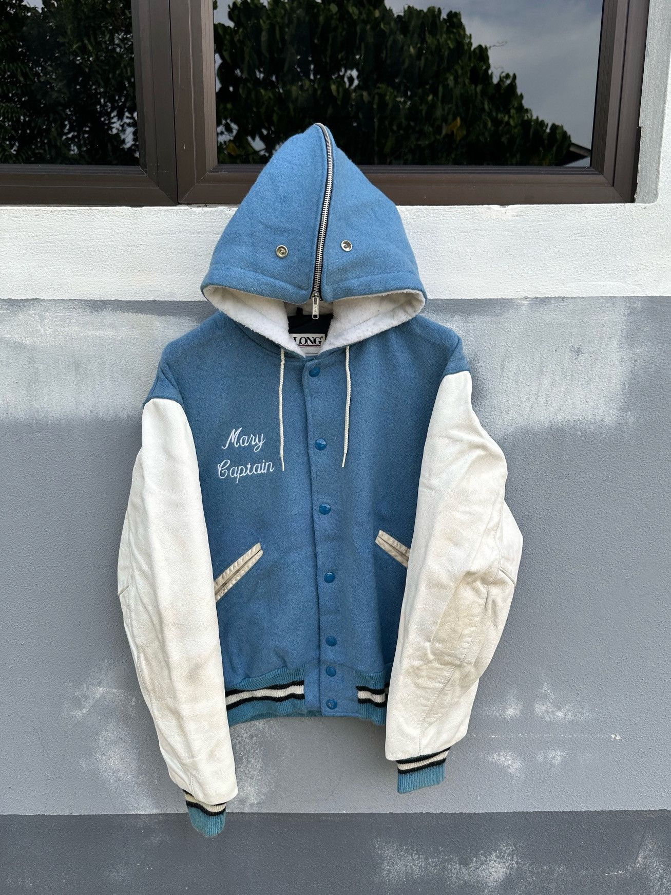 Vintage Vintage 70s Delong varsity jacket leather sleeves Size US S / EU 44-46 / 1 - 4 Thumbnail