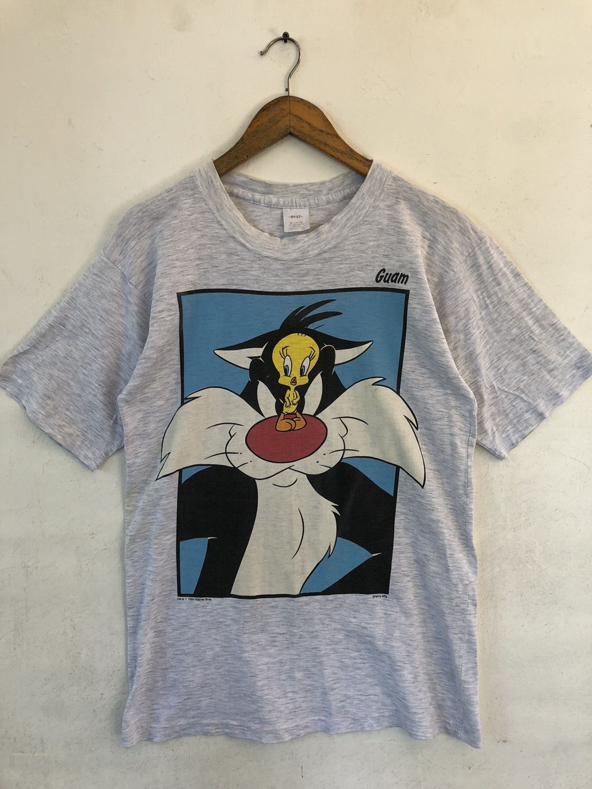 Cartoon Network × Vintage × Warner Bros Vintage 90s Tweety & Sylvester TShirt Size US M / EU 48-50 / 2 - 1 Thumbnail