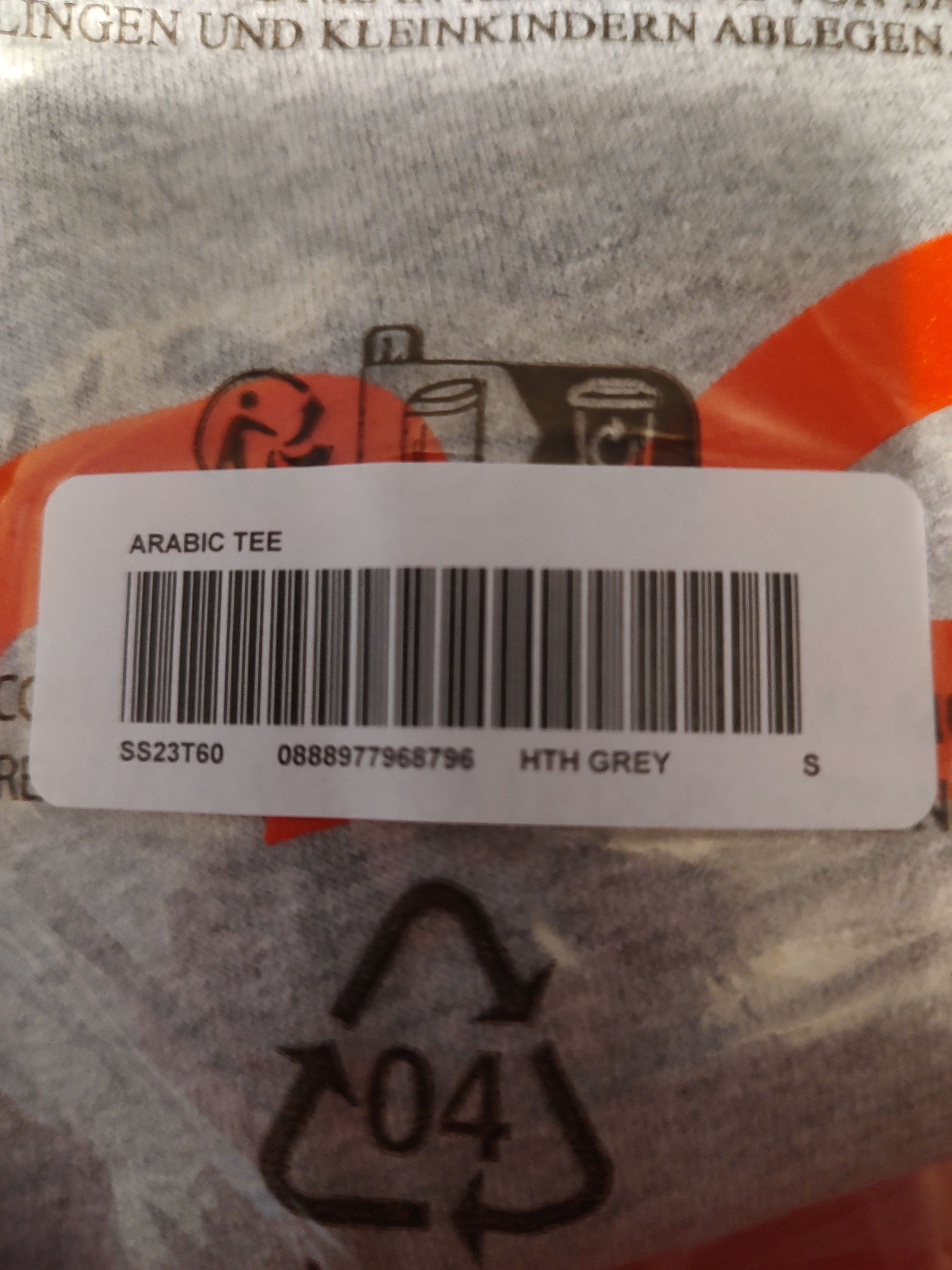 Supreme Supreme Arabic Logo Tee Heather Grey size small Size US S / EU 44-46 / 1 - 3 Thumbnail