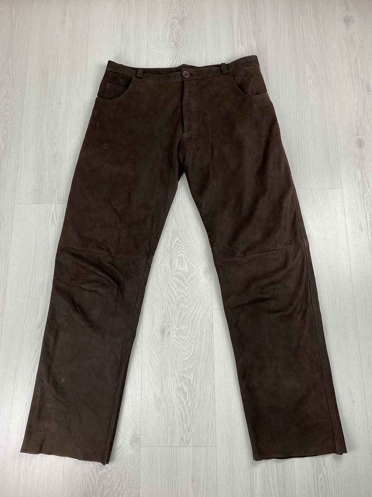 Vintage Leather Pants Motorcycle Trousers Marlboro Western