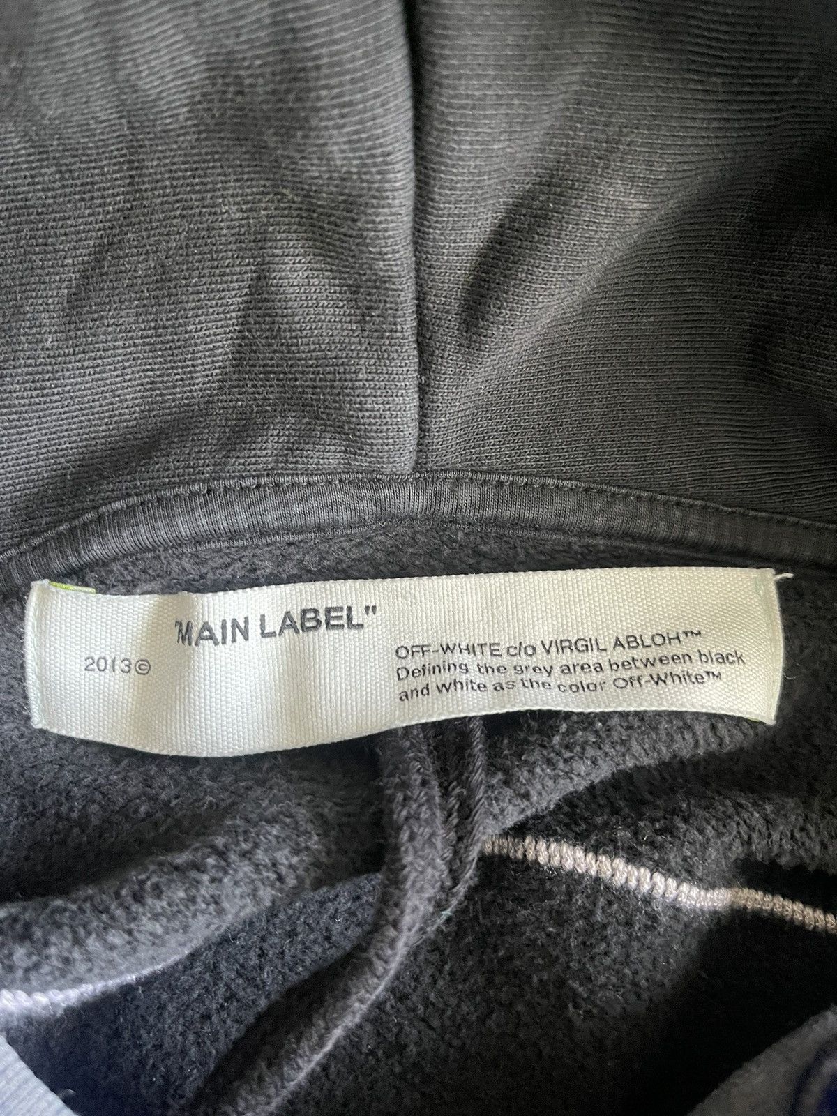 Off-White Off White Dark Grey Faded Hoodie Size US L / EU 52-54 / 3 - 3 Thumbnail