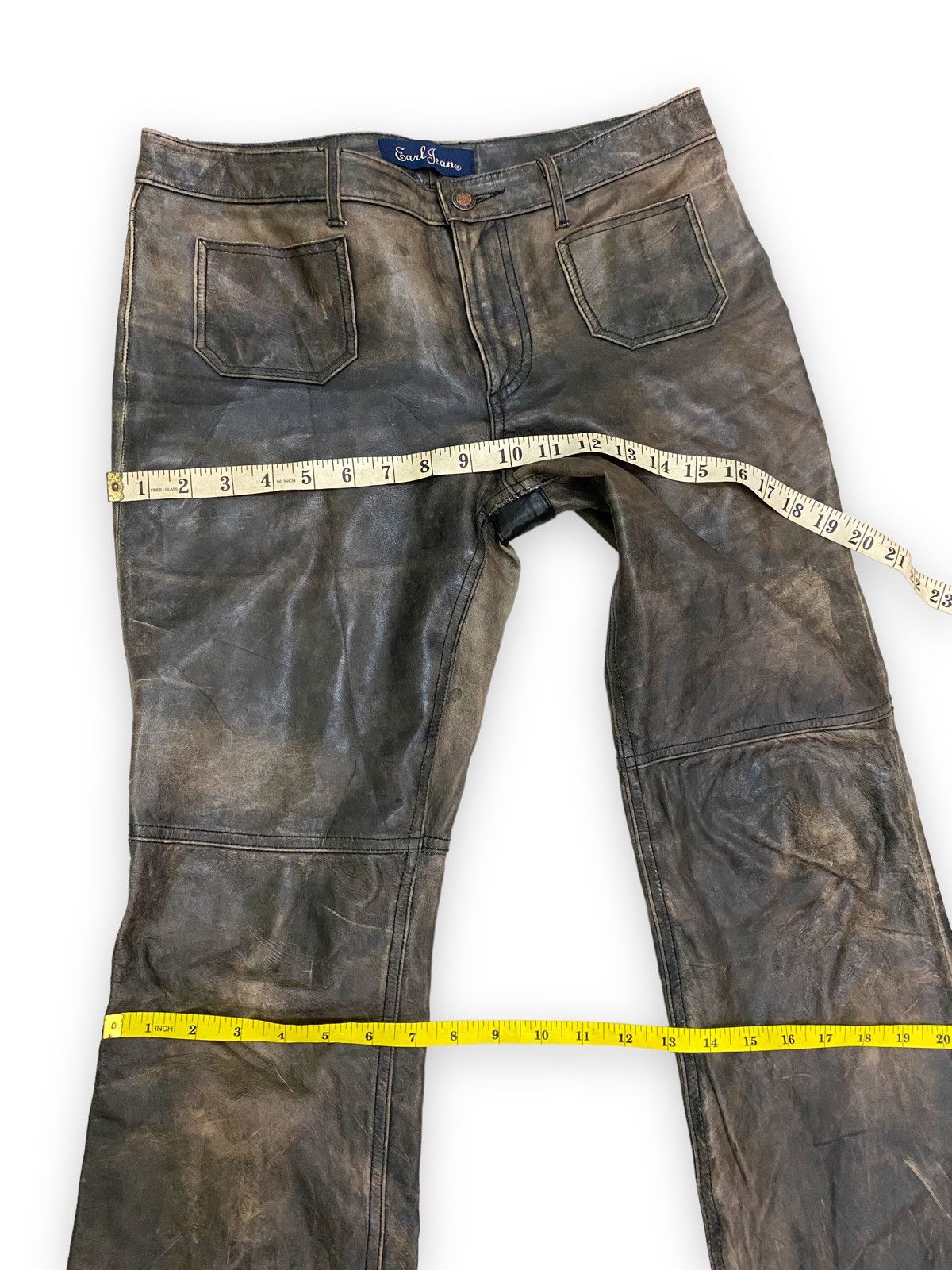 Earl Jeans × Genuine Leather × Vintage Vintage Earl Jean Leather Pant Japanese Brand Size 30" / US 8 / IT 44 - 10 Thumbnail