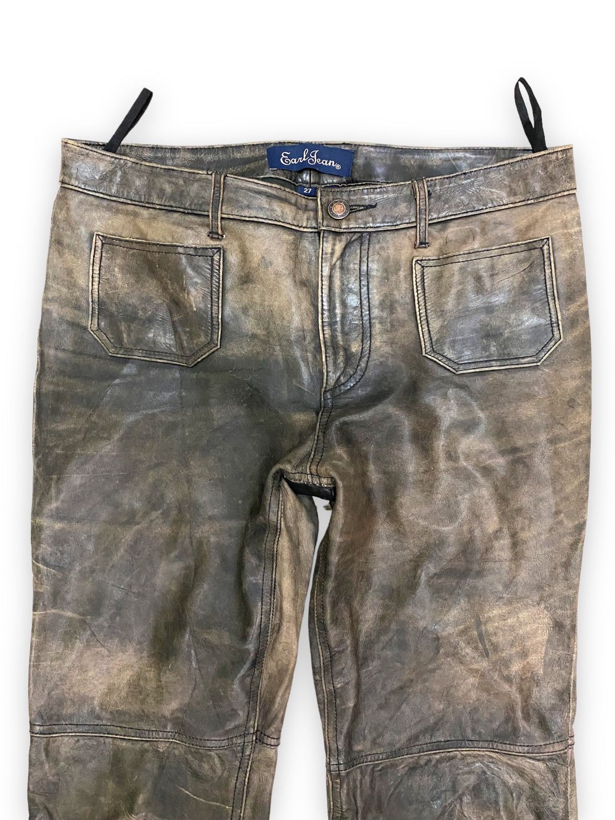 Earl Jeans × Genuine Leather × Vintage Vintage Earl Jean Leather Pant Japanese Brand Size 30" / US 8 / IT 44 - 5 Thumbnail