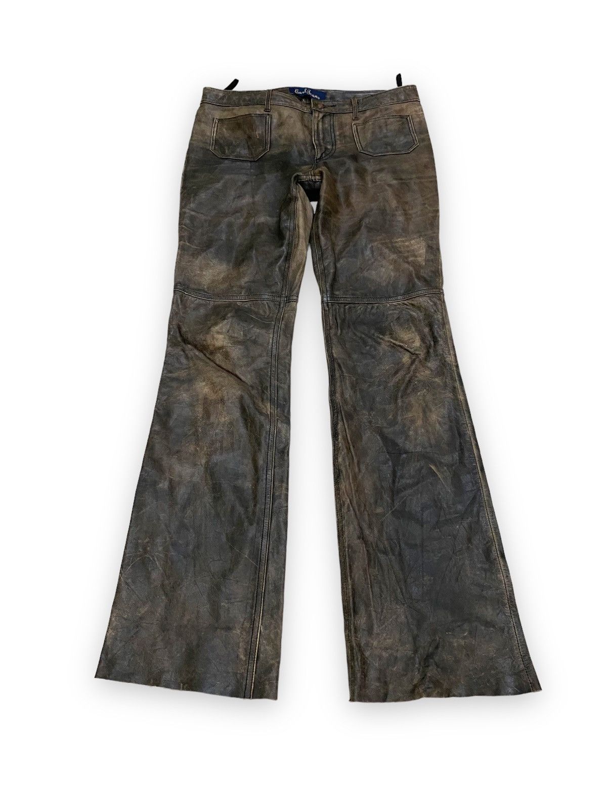 Earl Jeans × Genuine Leather × Vintage Vintage Earl Jean Leather Pant Japanese Brand Size 30" / US 8 / IT 44 - 4 Thumbnail