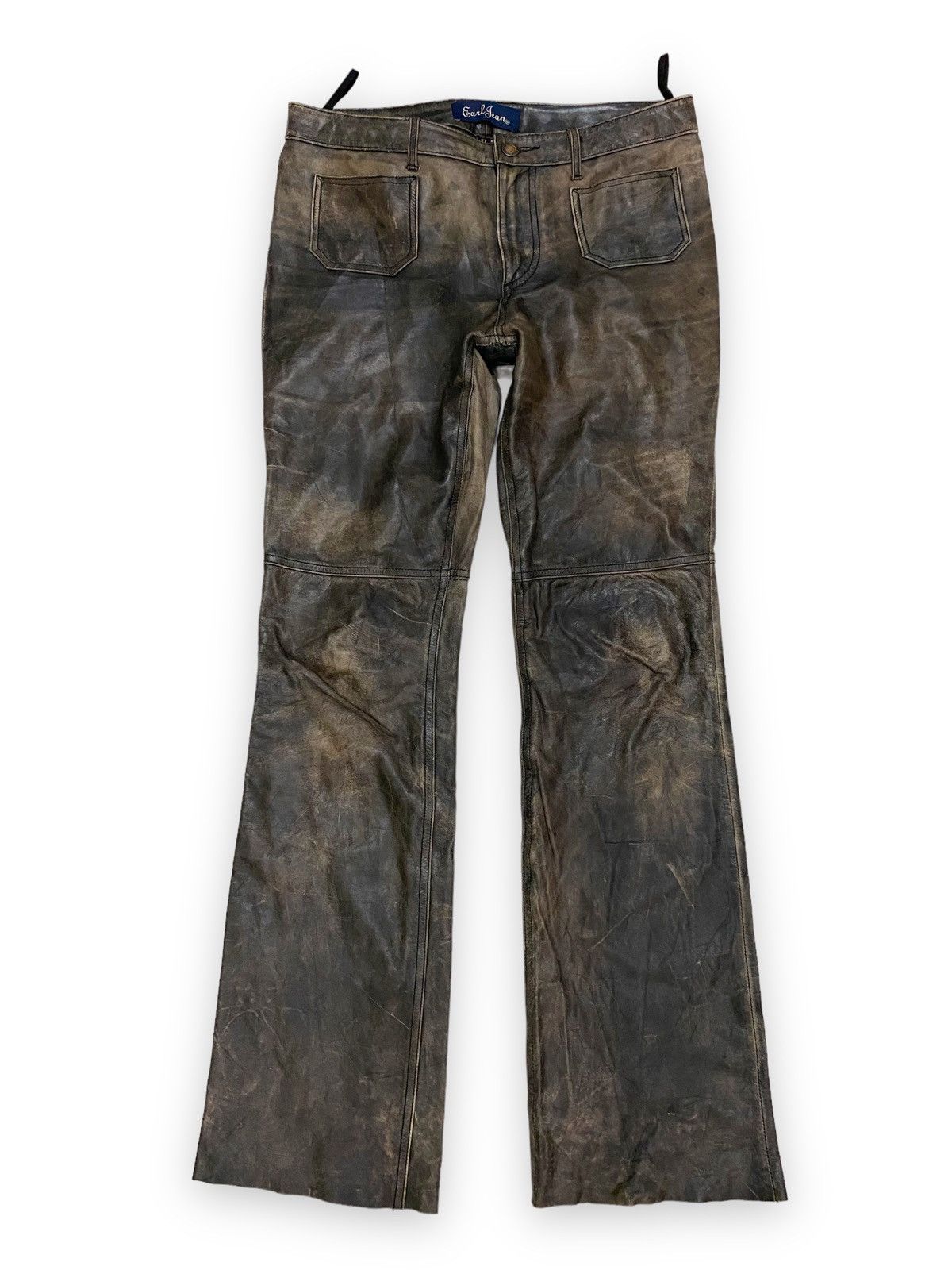 Earl Jeans × Genuine Leather × Vintage Vintage Earl Jean Leather Pant Japanese Brand Size 30" / US 8 / IT 44 - 1 Thumbnail