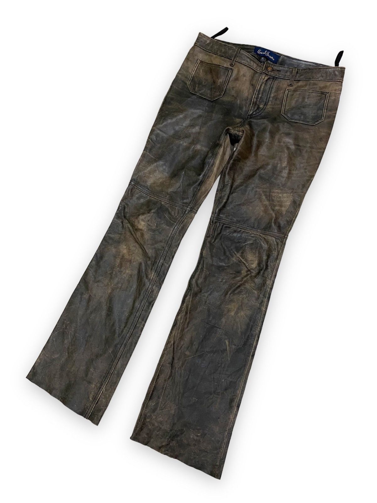 Earl Jeans × Genuine Leather × Vintage Vintage Earl Jean Leather Pant Japanese Brand Size 30" / US 8 / IT 44 - 3 Thumbnail