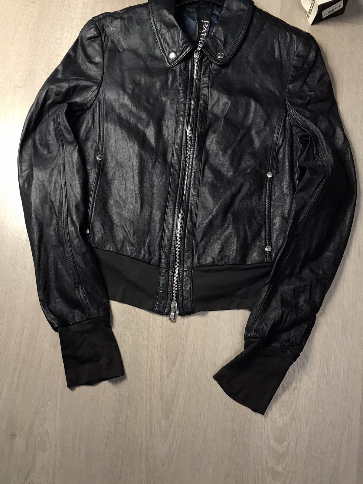Genuine Leather × Patrizia Pepe Patrizia Pepe Firenze Leather vintage jacket size size IT 46 Size L / US 10 / IT 46 - 3 Thumbnail
