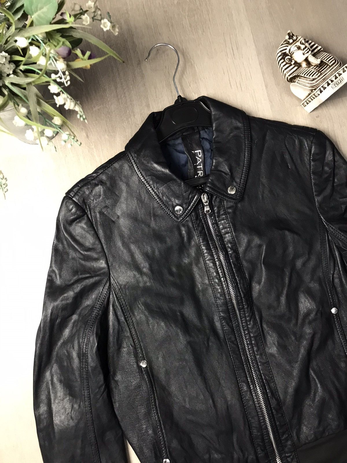Genuine Leather × Patrizia Pepe Patrizia Pepe Firenze Leather vintage jacket size size IT 46 Size L / US 10 / IT 46 - 5 Thumbnail