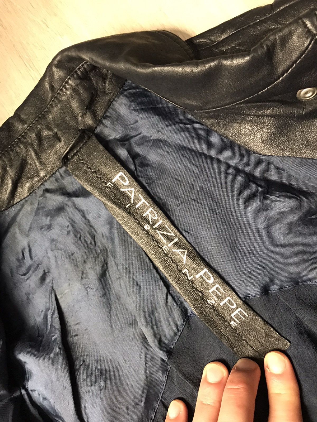 Genuine Leather × Patrizia Pepe Patrizia Pepe Firenze Leather vintage jacket size size IT 46 Size L / US 10 / IT 46 - 12 Thumbnail