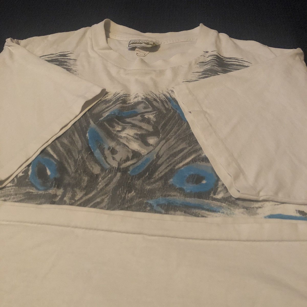 Vintage Vintage 90s Jacques Morét Abstract Art Big Print Logo Tee Size US L / EU 52-54 / 3 - 6 Thumbnail