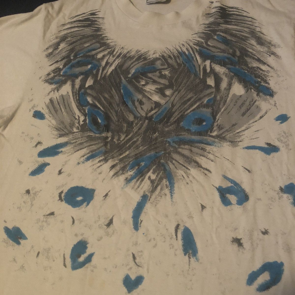 Vintage Vintage 90s Jacques Morét Abstract Art Big Print Logo Tee Size US L / EU 52-54 / 3 - 3 Thumbnail