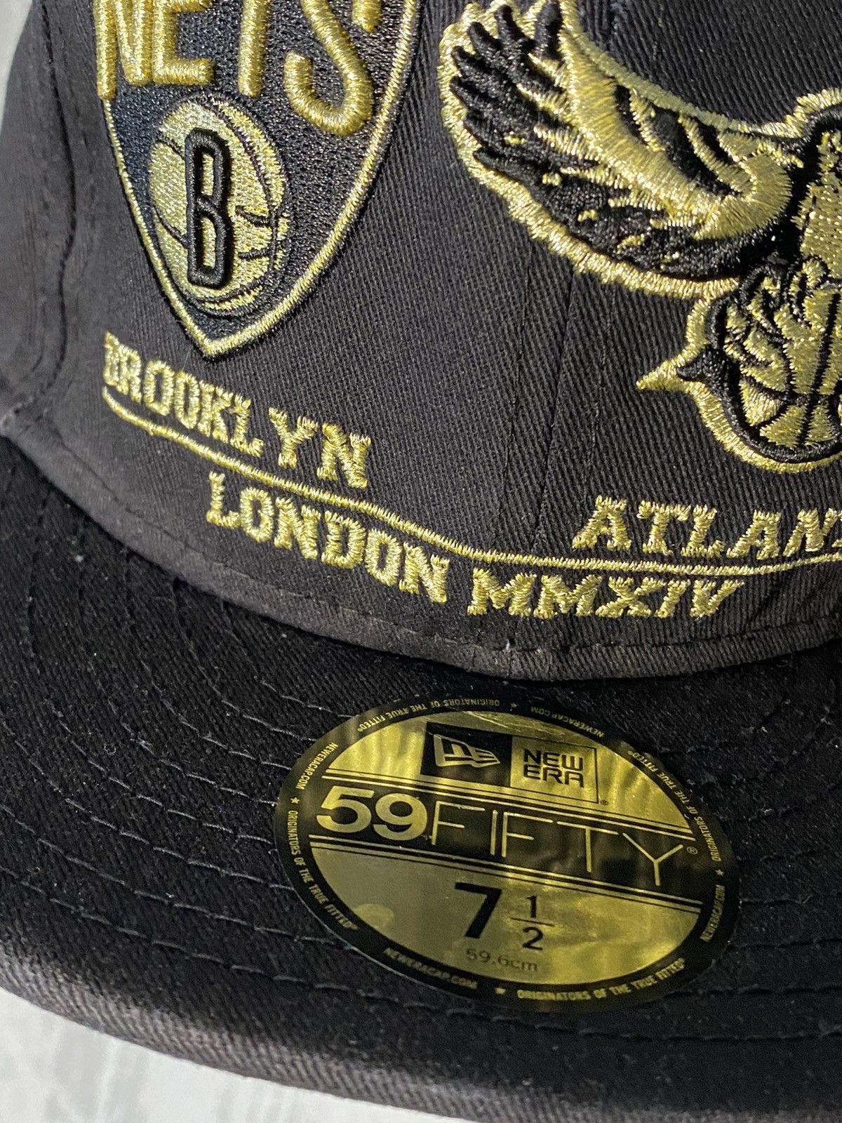 NBA × New Era Brooklyn Atlanta Nets Cap Hat NBA London MMXIV Size ONE SIZE - 6 Thumbnail