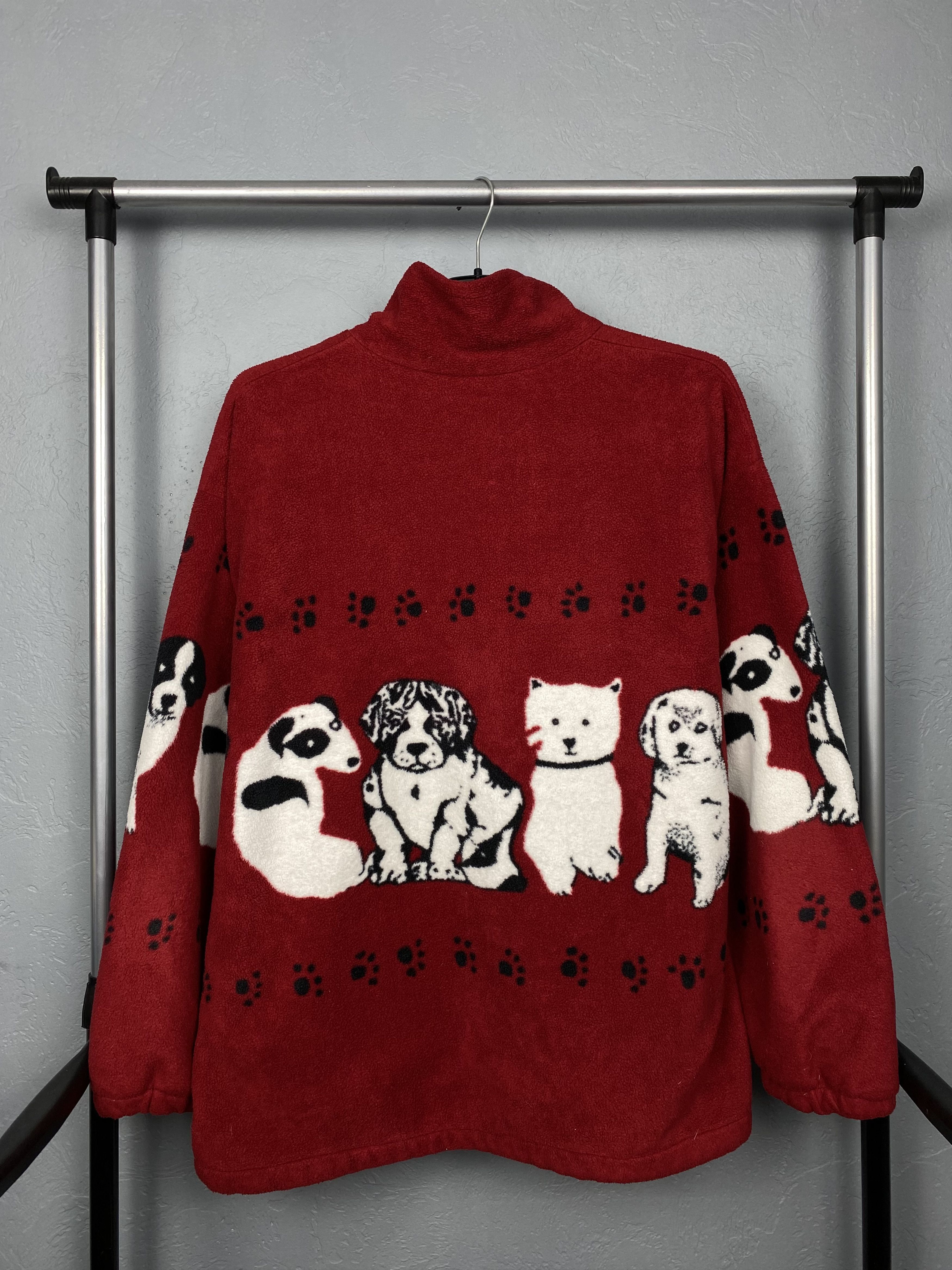 Vintage Vintage Animal DOG Fleece Jacket Size US XL / EU 56 / 4 - 5 Thumbnail
