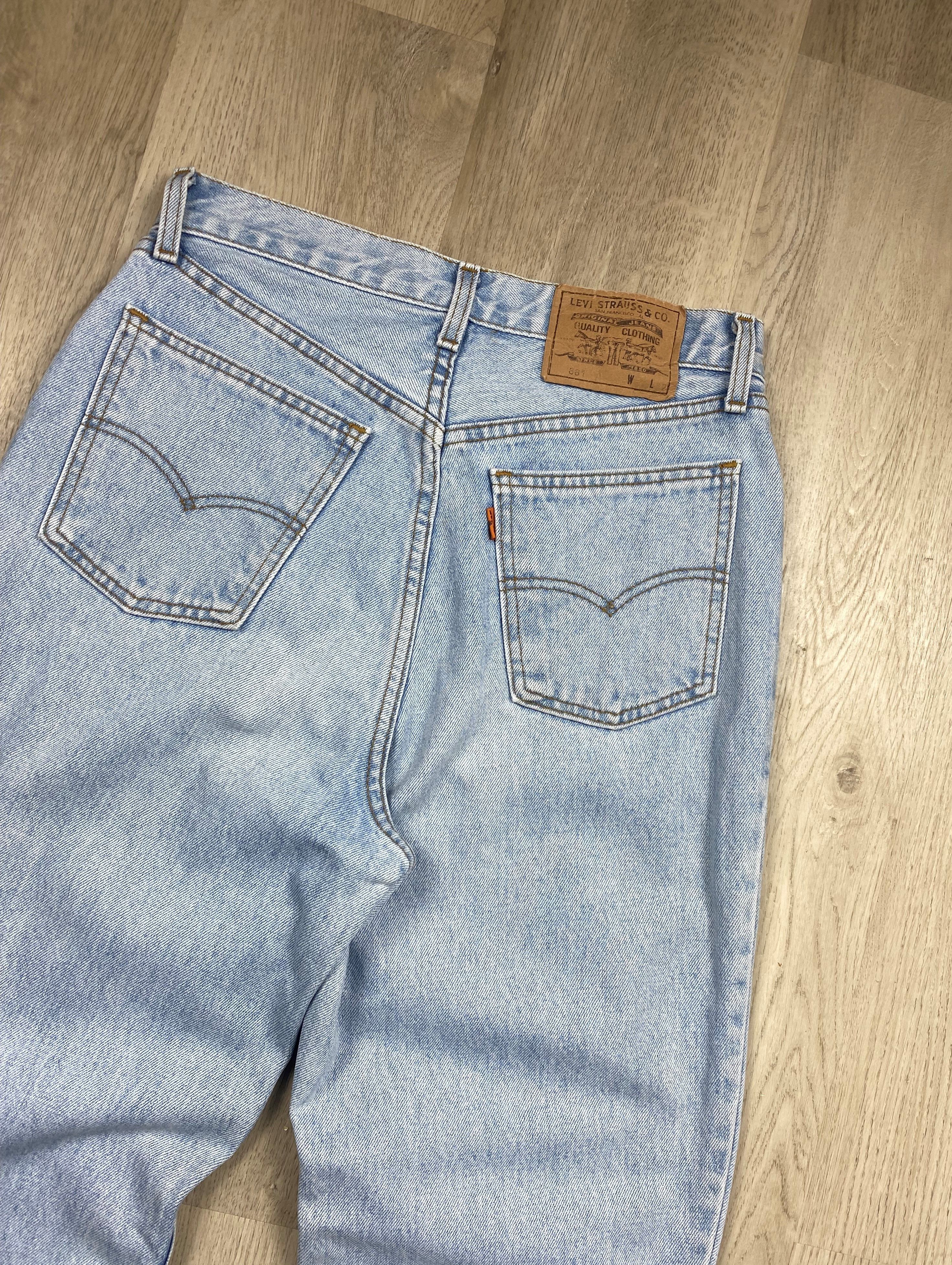 Levi's Levis 881 90s Vintage Orange Tab Denim Pants Jeans Thrashed Size US 32 / EU 48 - 2 Thumbnail