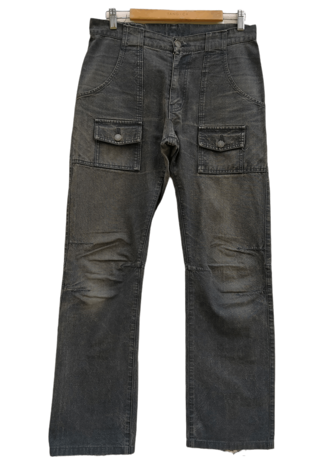 Issey Miyake Vintage 90s Distressed Tete Homme Bush Denim Pants Size US 32 / EU 48 - 1 Thumbnail