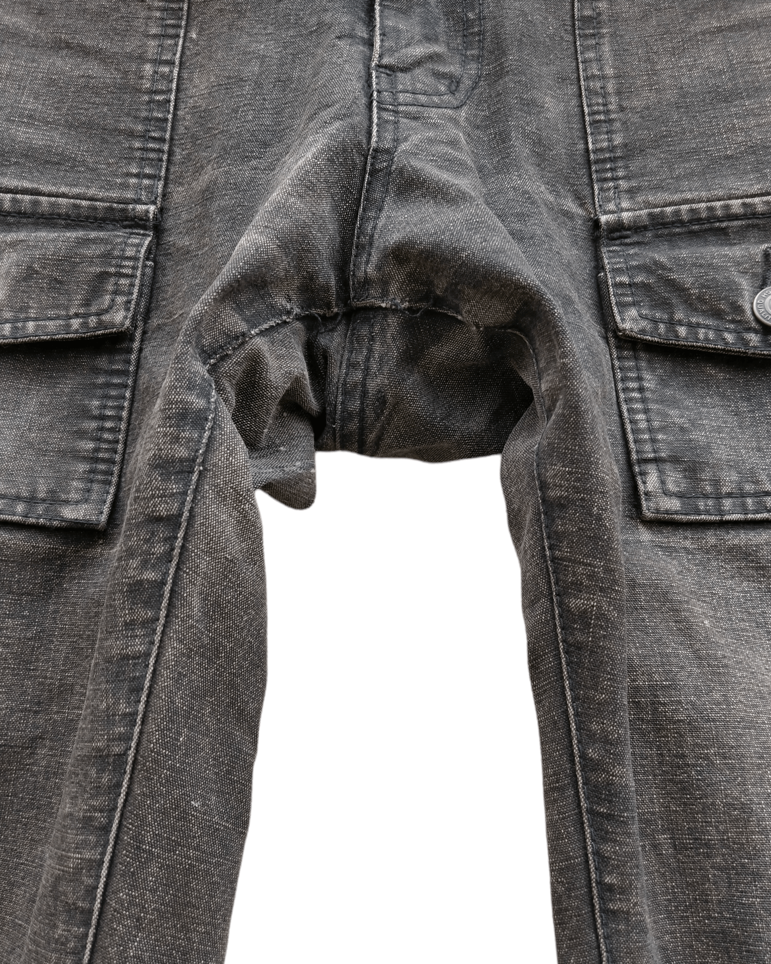 Issey Miyake Vintage 90s Distressed Tete Homme Bush Denim Pants Size US 32 / EU 48 - 5 Thumbnail