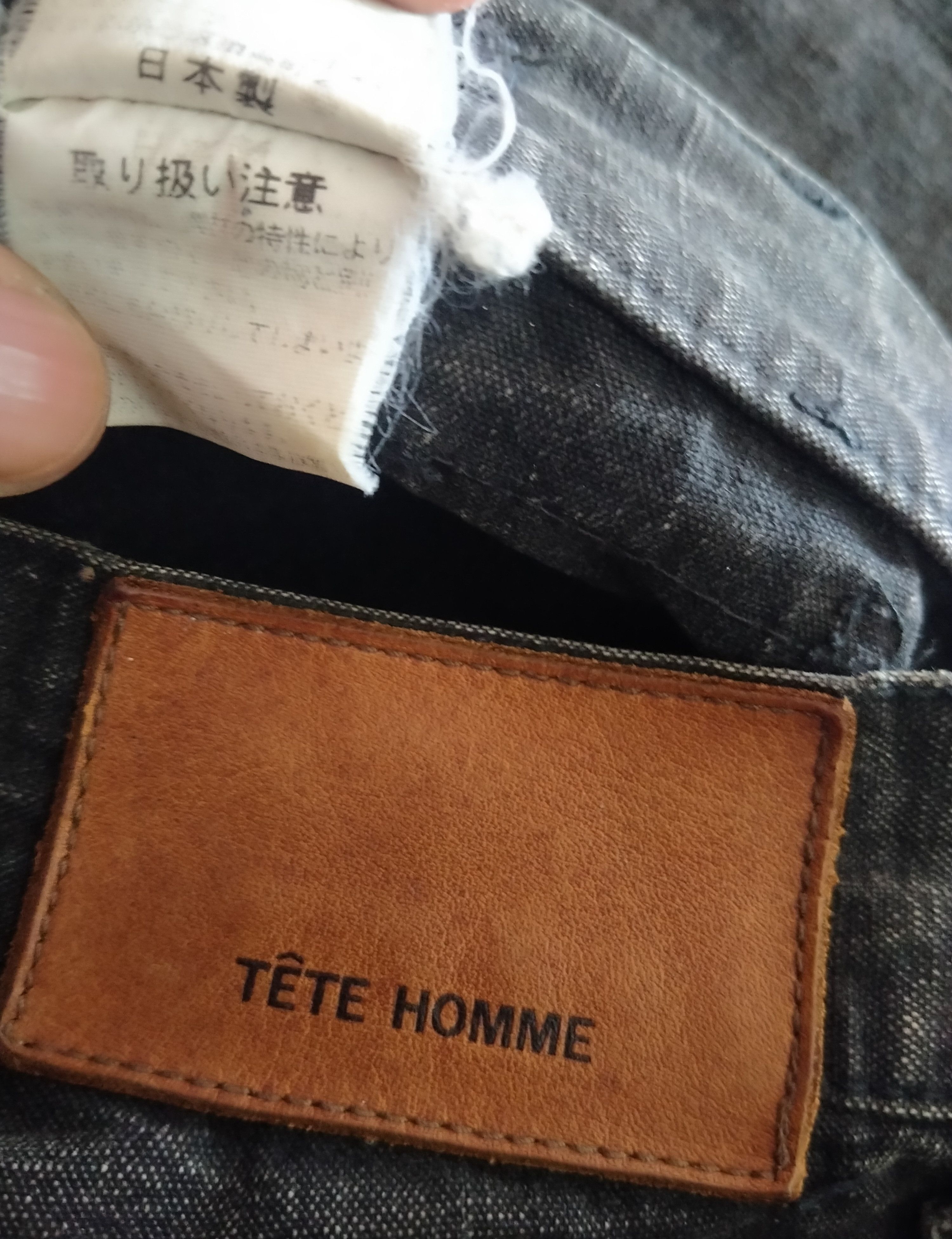 Issey Miyake Vintage 90s Distressed Tete Homme Bush Denim Pants Size US 32 / EU 48 - 18 Thumbnail