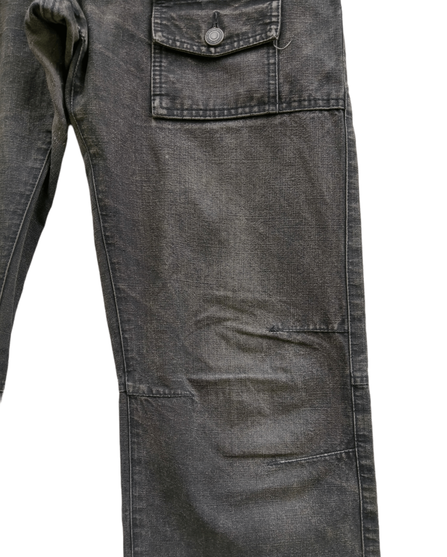 Issey Miyake Vintage 90s Distressed Tete Homme Bush Denim Pants Size US 32 / EU 48 - 10 Thumbnail