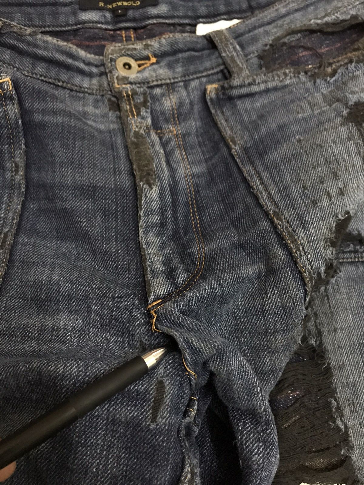 If Six Was Nine R Newbold Paul Smith Distressed Denim Pants Size US 34 / EU 50 - 14 Thumbnail