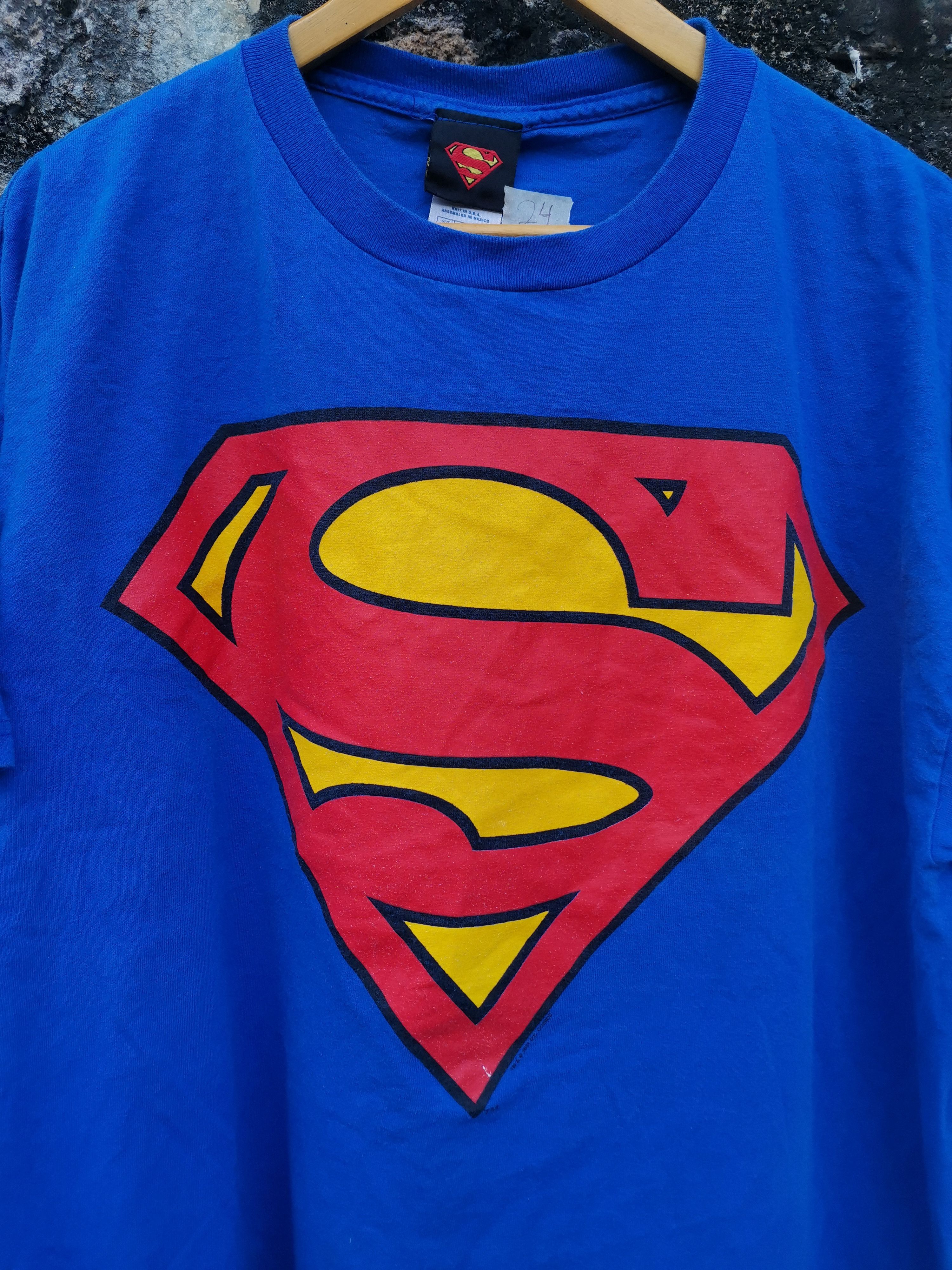 DC Comics Vintage Superman Logo Tshirt Size US XL / EU 56 / 4 - 2 Thumbnail