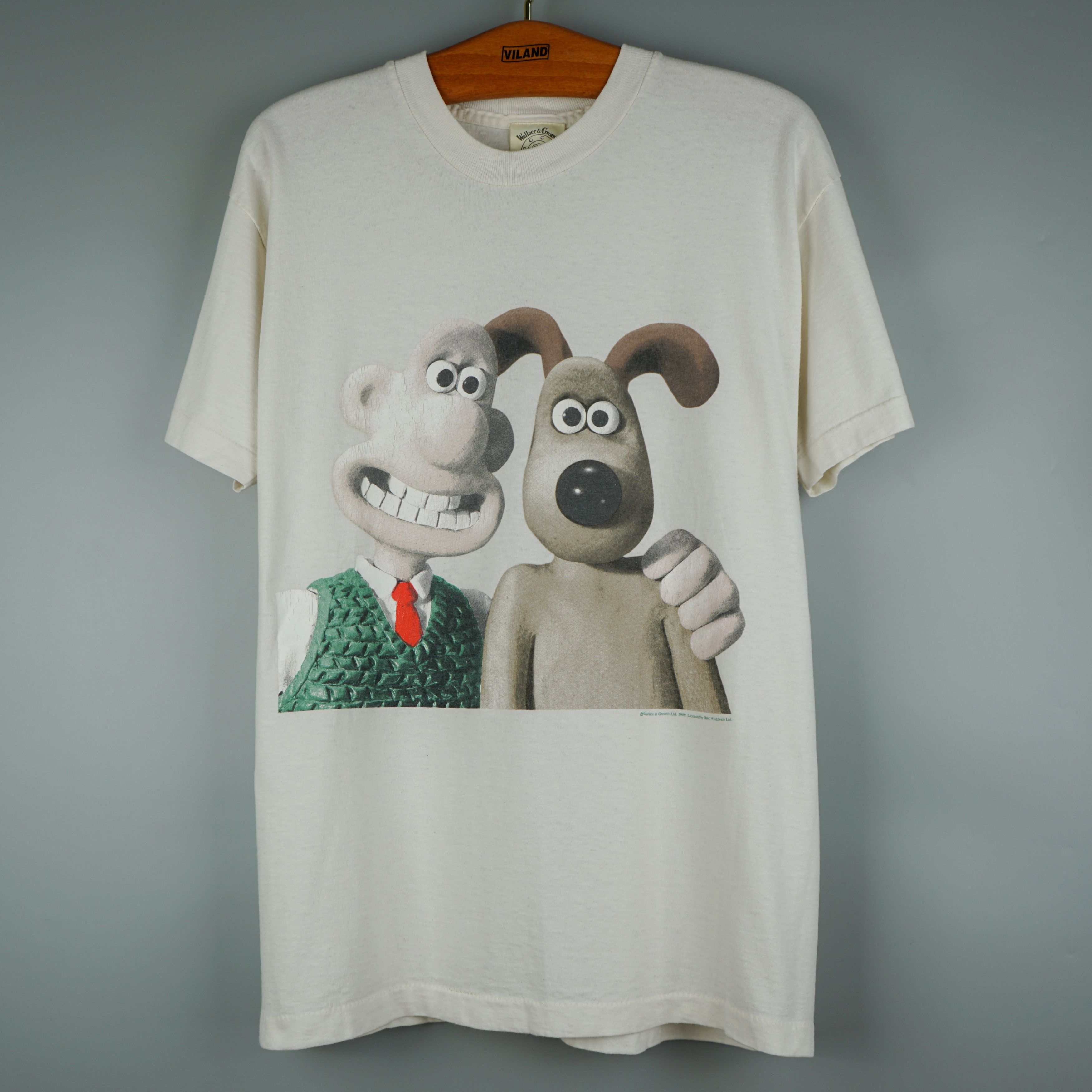 Vintage 1989 Wallace and Gromit tshirt Single Stitch Grailed