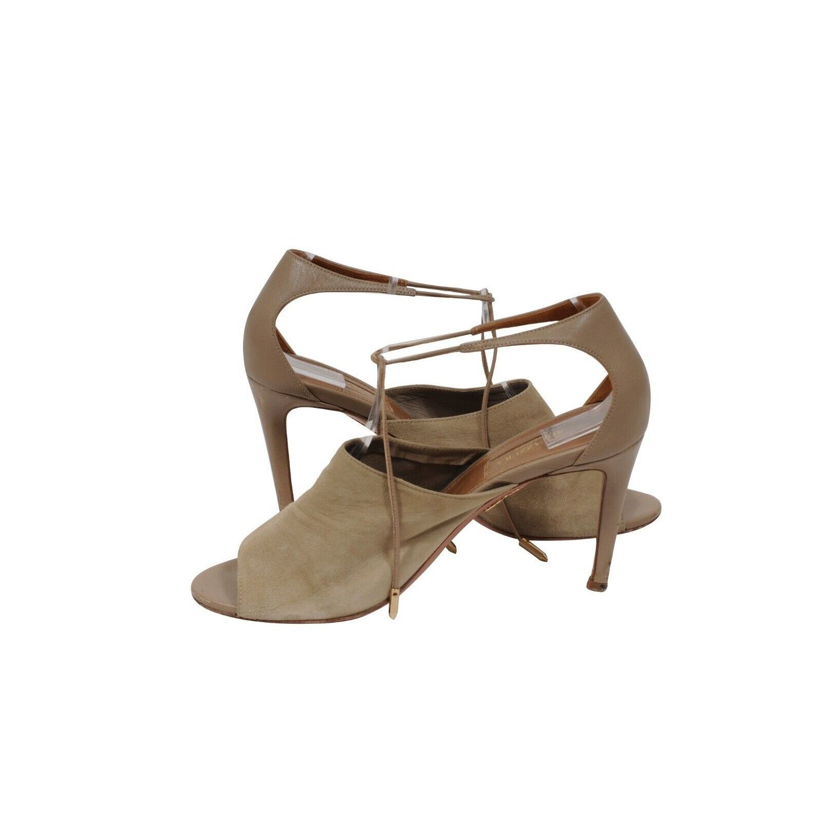 Aquazzura Estelle 85 mm Heels Tan Suede Size US 7 / IT 37 - 9 Thumbnail