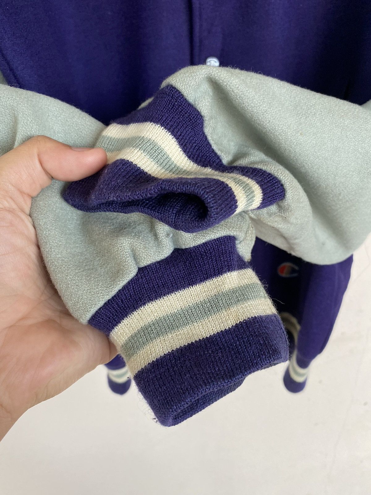 Champion × Vintage GRAIL🔥 Vintage 80s Champion Varsity Jacket Wool Size US L / EU 52-54 / 3 - 6 Thumbnail