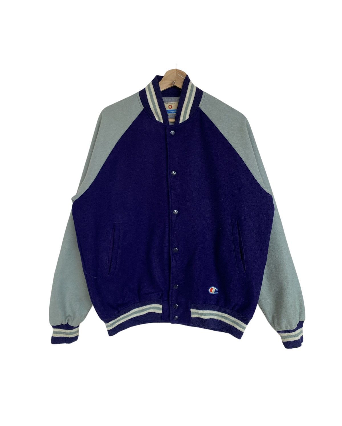 Champion × Vintage GRAIL🔥 Vintage 80s Champion Varsity Jacket Wool Size US L / EU 52-54 / 3 - 1 Thumbnail