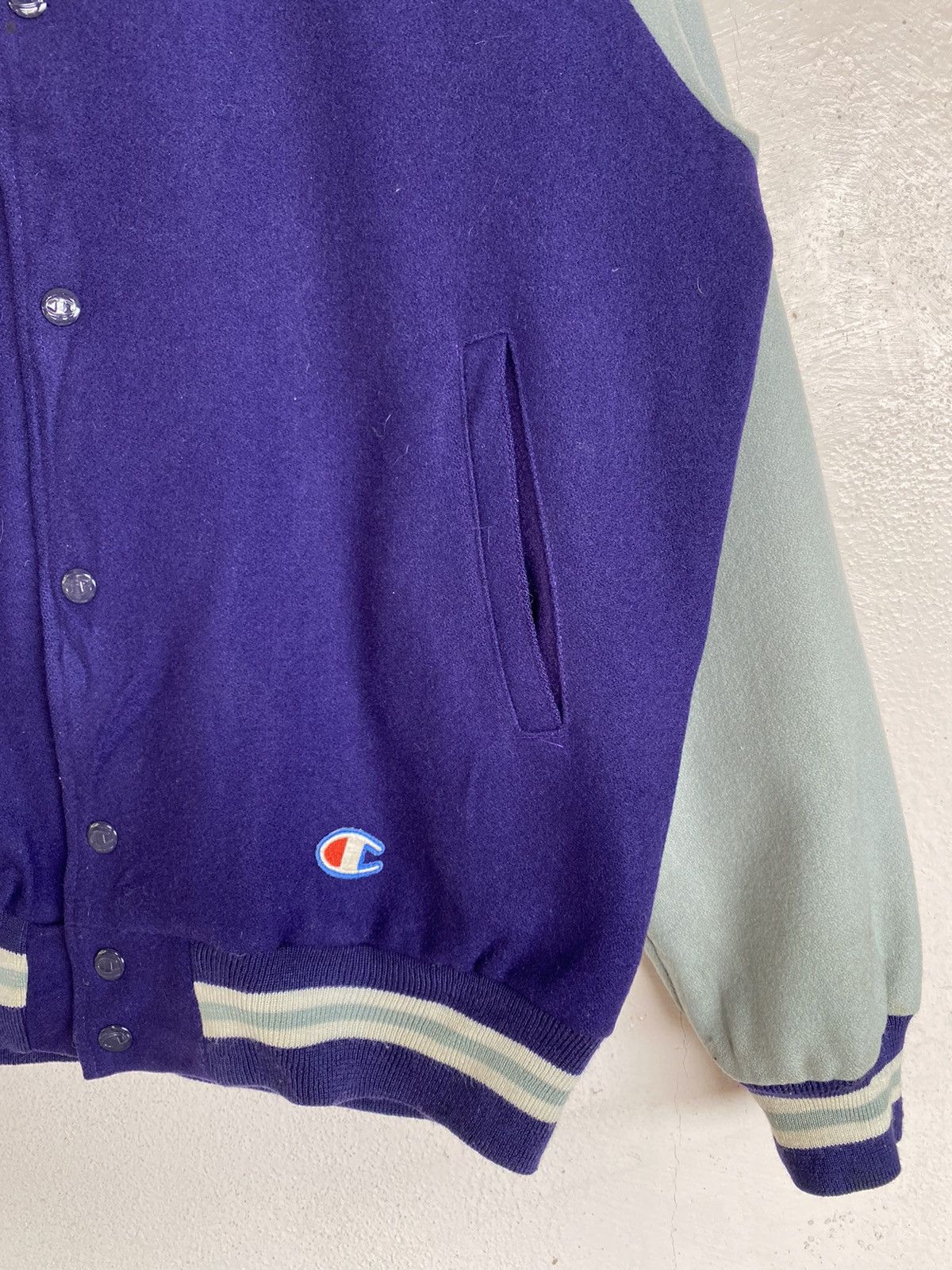Champion × Vintage GRAIL🔥 Vintage 80s Champion Varsity Jacket Wool Size US L / EU 52-54 / 3 - 8 Thumbnail