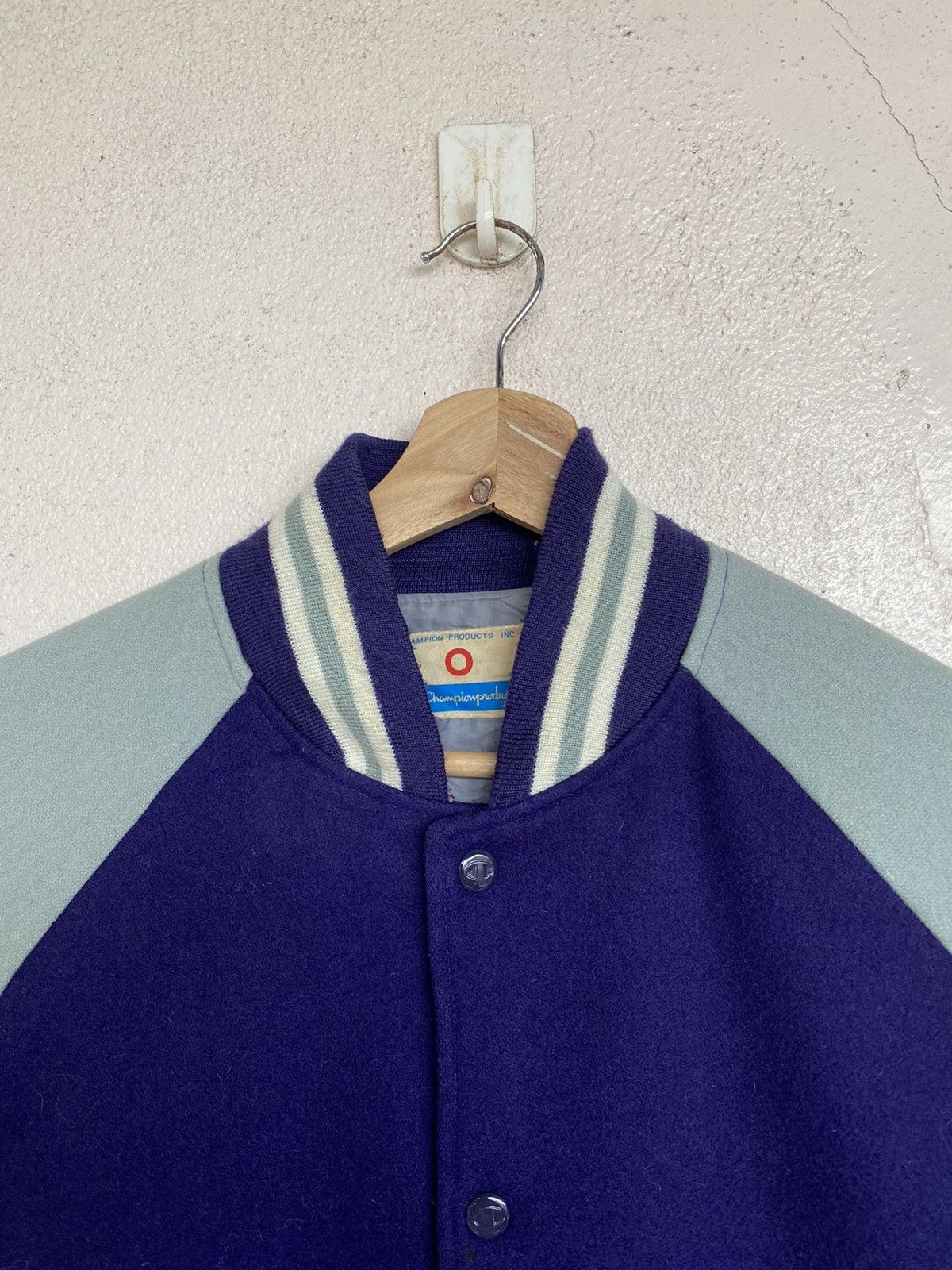Champion × Vintage GRAIL🔥 Vintage 80s Champion Varsity Jacket Wool Size US L / EU 52-54 / 3 - 3 Thumbnail
