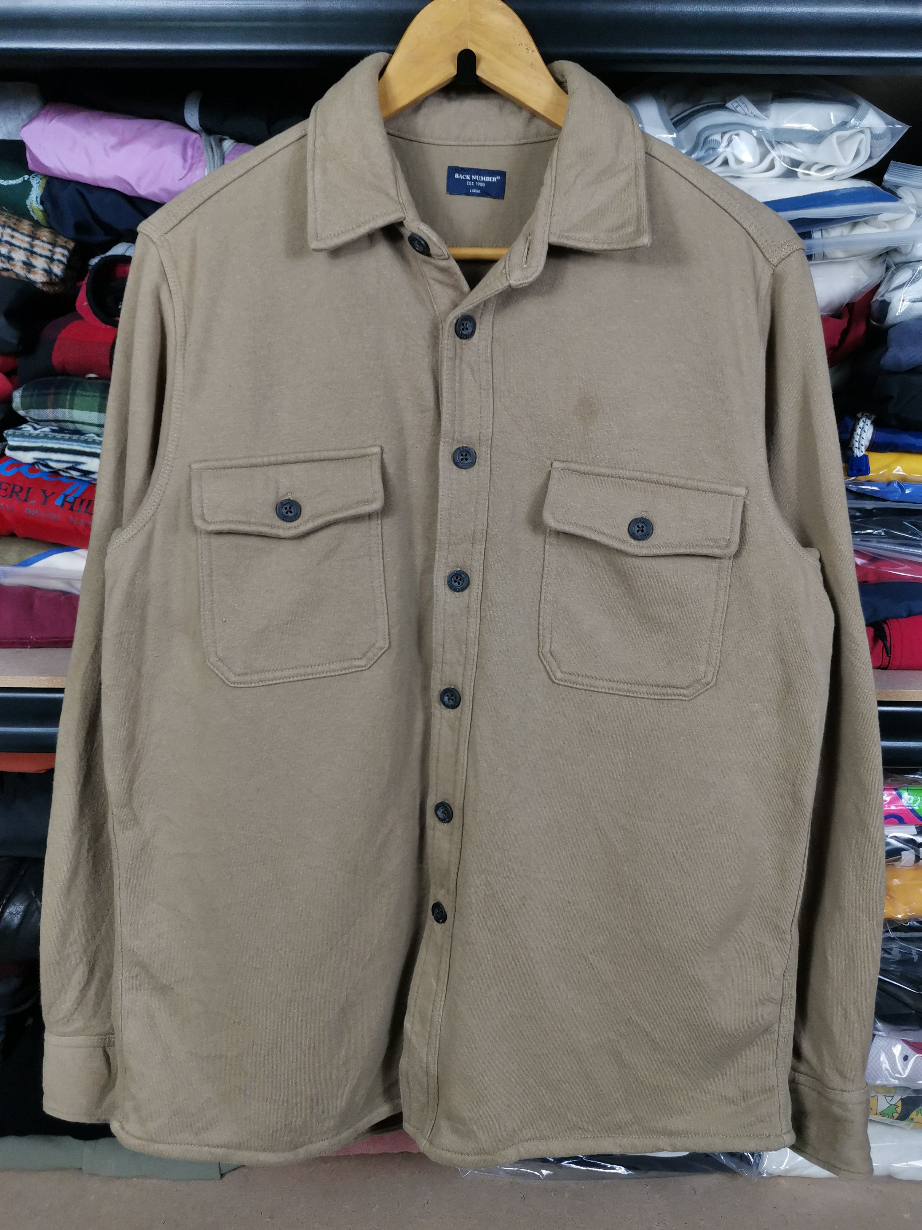 Japanese Brand Vintage Japanese Brand Back Number Flannel Shirt Hype Colour Size US L / EU 52-54 / 3 - 1 Thumbnail