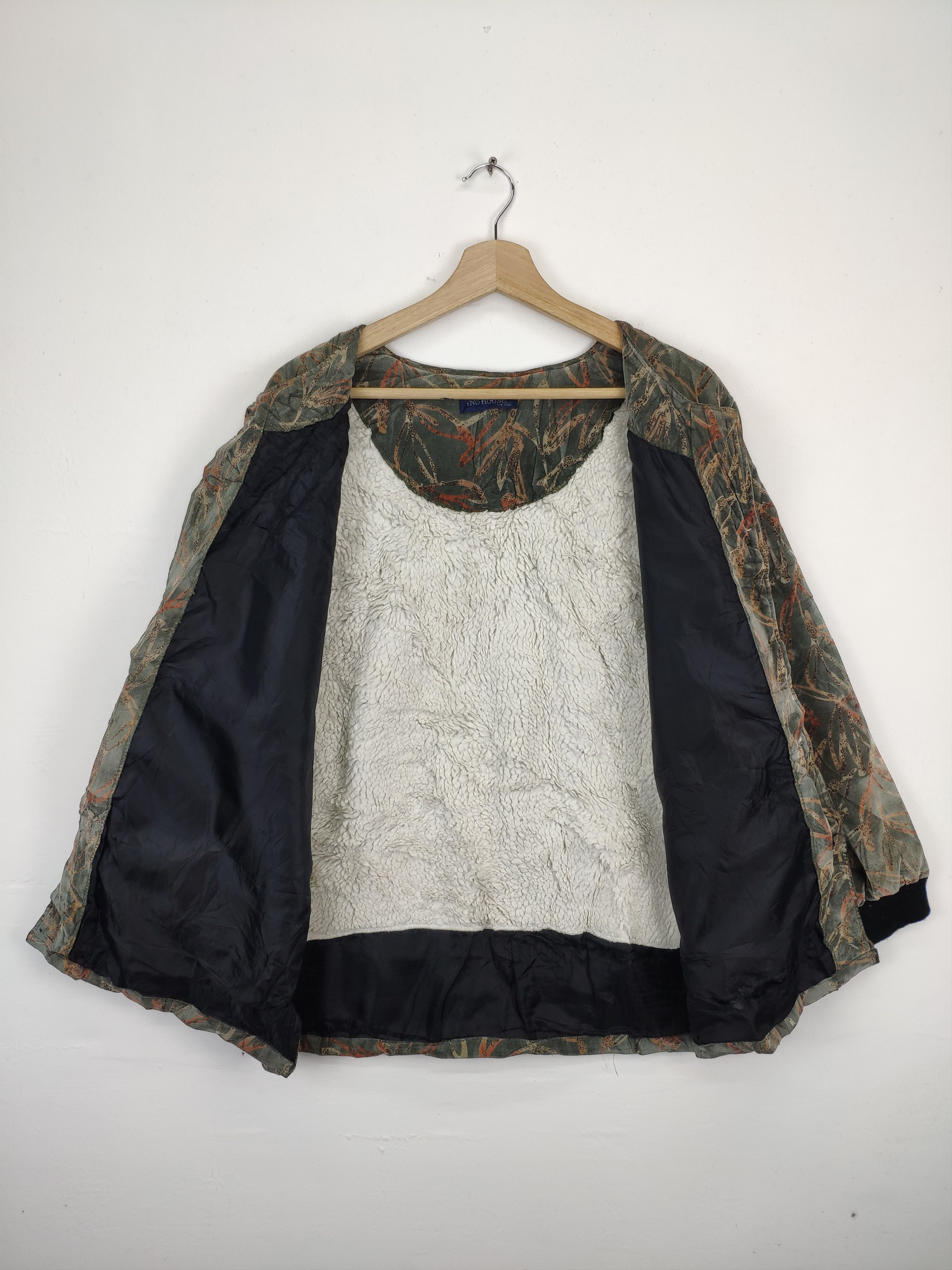 Japanese Brand × Vintage Vintage Cardigan Floral Motif Lining Fleece Sherpa Size L / US 10 / IT 46 - 5 Thumbnail