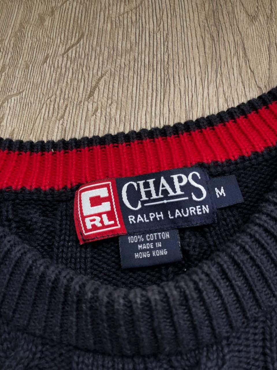 Chaps Ralph Lauren × Polo Ralph Lauren × Vintage Chaps Ralph Lauren Ribbed Knit Sweater Vintage Size US M / EU 48-50 / 2 - 6 Thumbnail