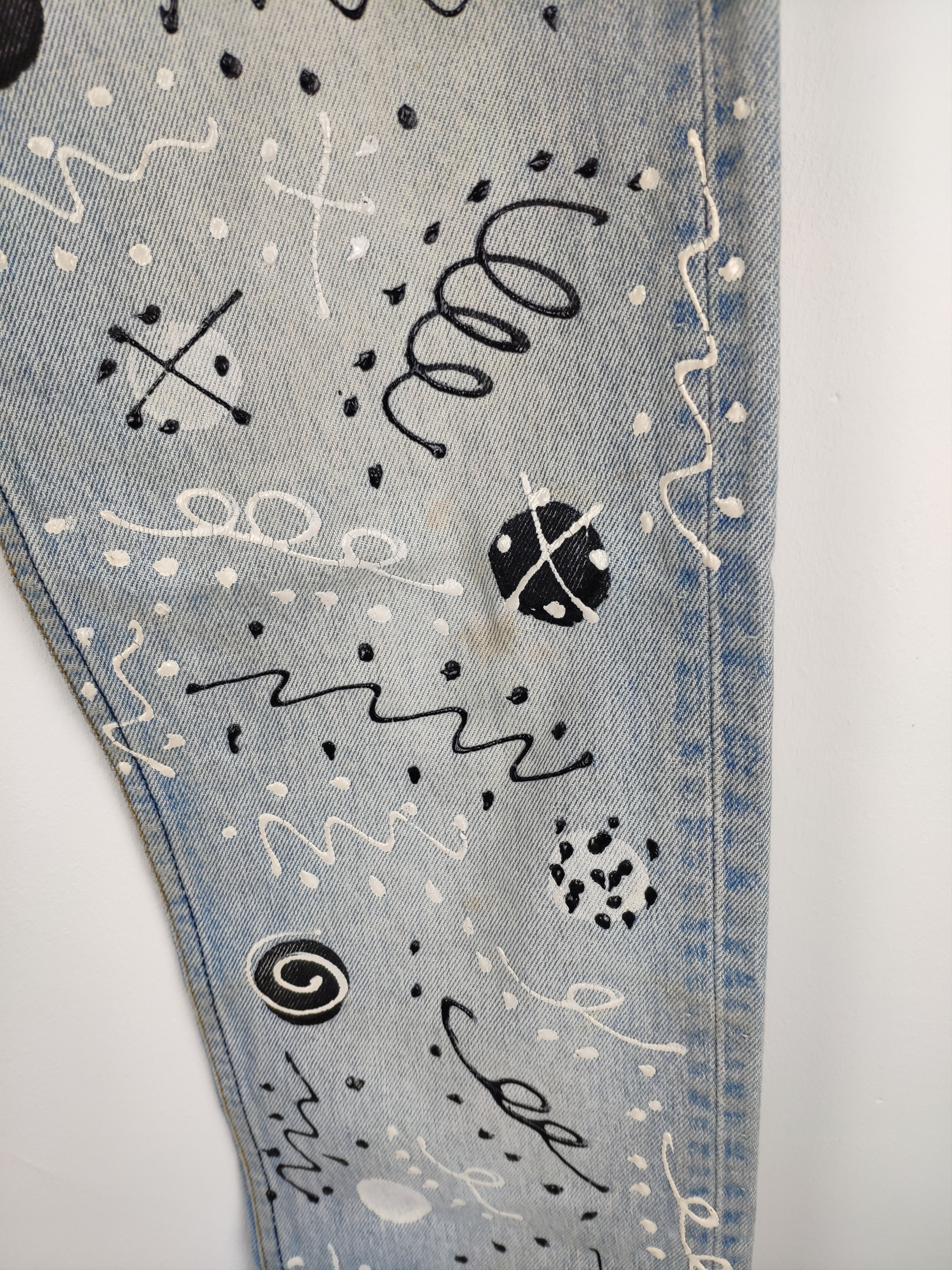 If Six Was Nine × Japanese Brand × Vintage Steal 💥 Vintage Denim Jeans Paint Custom Made Size 27" / US 4 / IT 40 - 3 Thumbnail