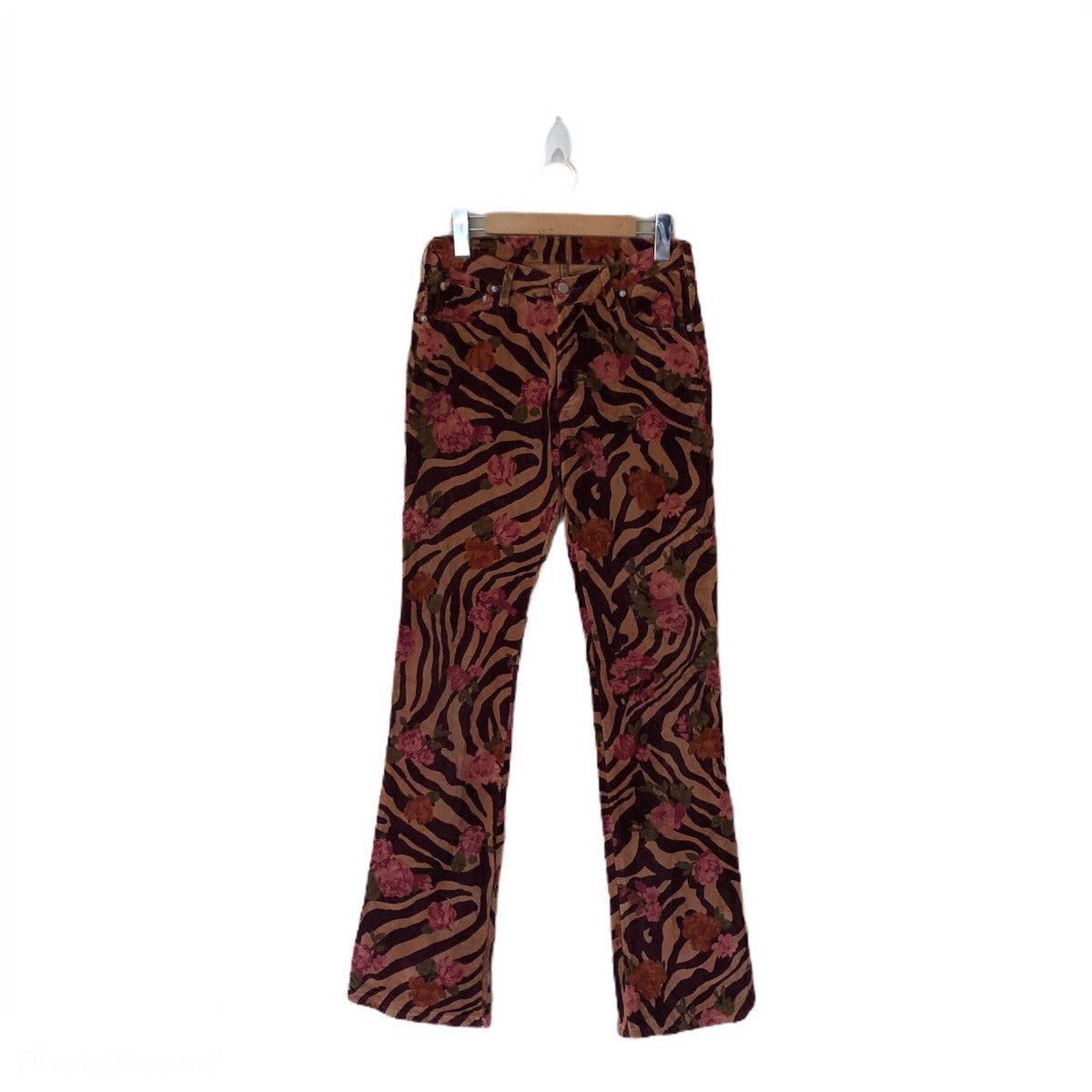Japanese Brand CIMARRON CORDUROY FLORAL PANTS Size US 27 - 1 Thumbnail