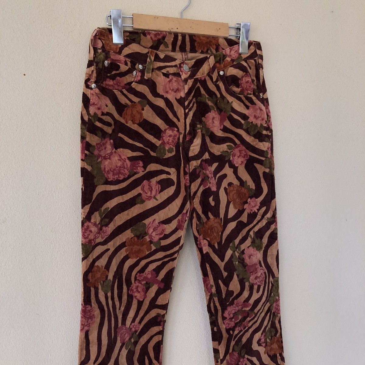 Japanese Brand CIMARRON CORDUROY FLORAL PANTS Size US 27 - 5 Thumbnail
