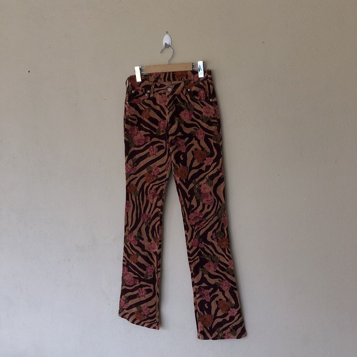Japanese Brand CIMARRON CORDUROY FLORAL PANTS Size US 27 - 2 Thumbnail
