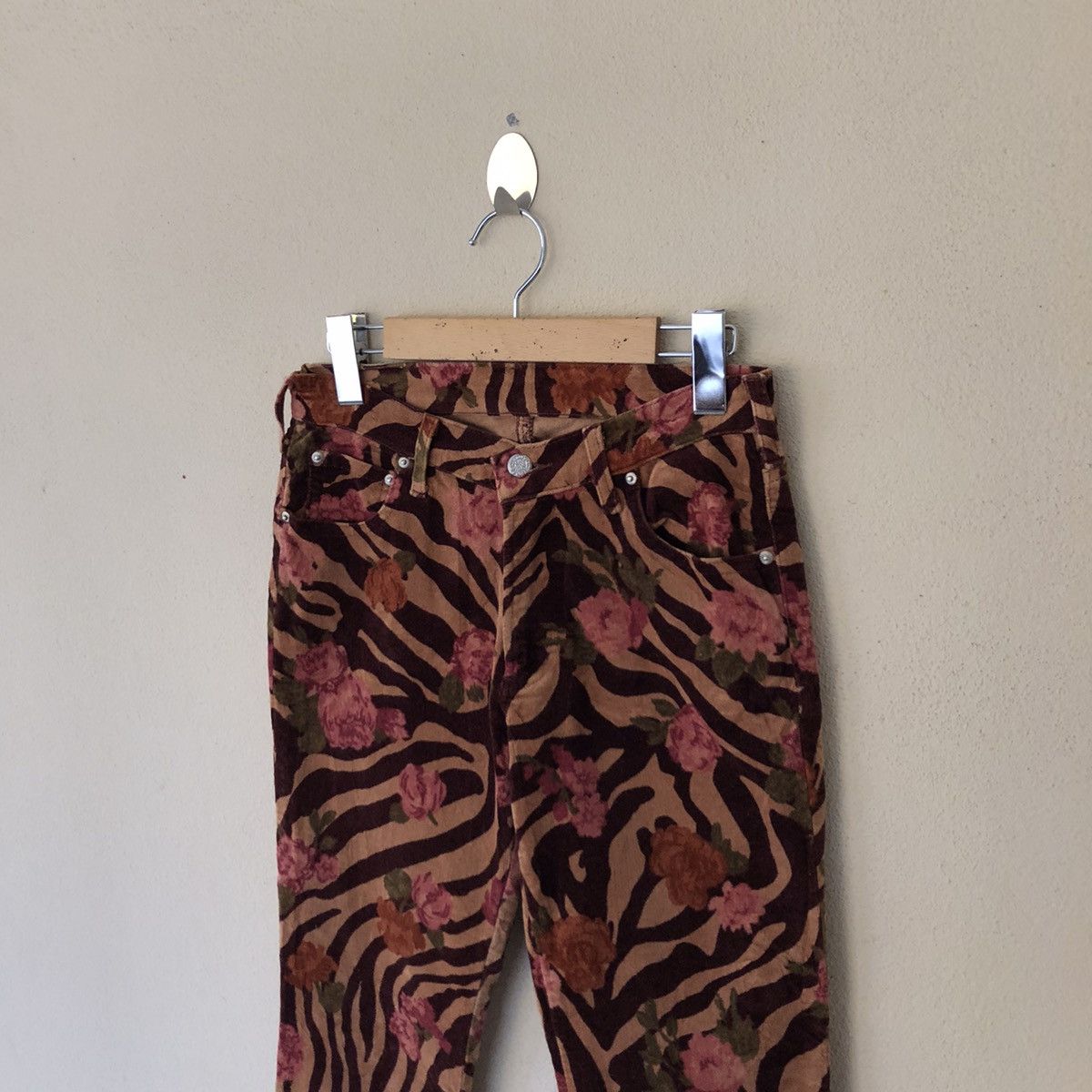 Japanese Brand CIMARRON CORDUROY FLORAL PANTS Size US 27 - 4 Thumbnail